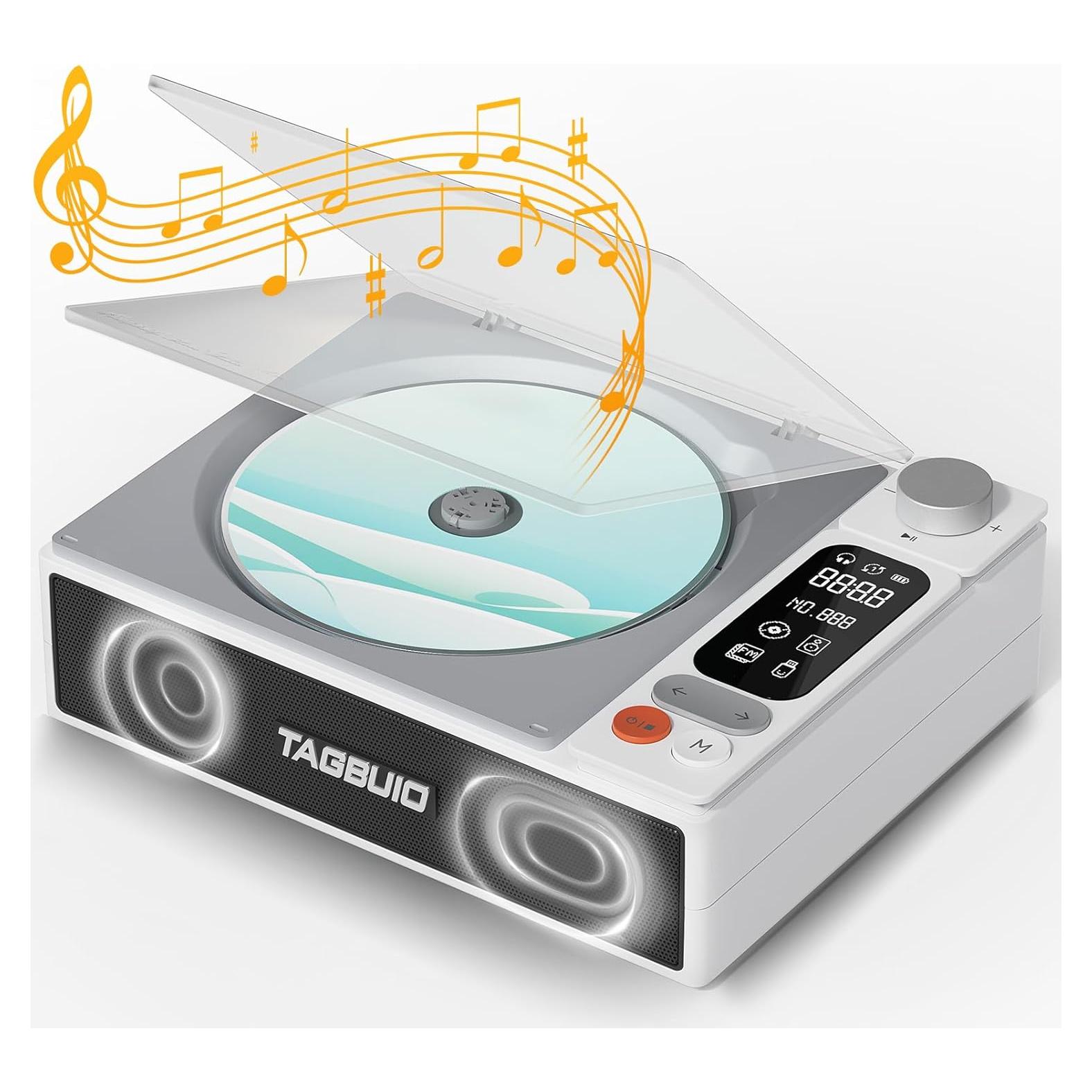 Reproductor de CD Portátil TAGBUIO L-CD202 Bluetooth 5.1