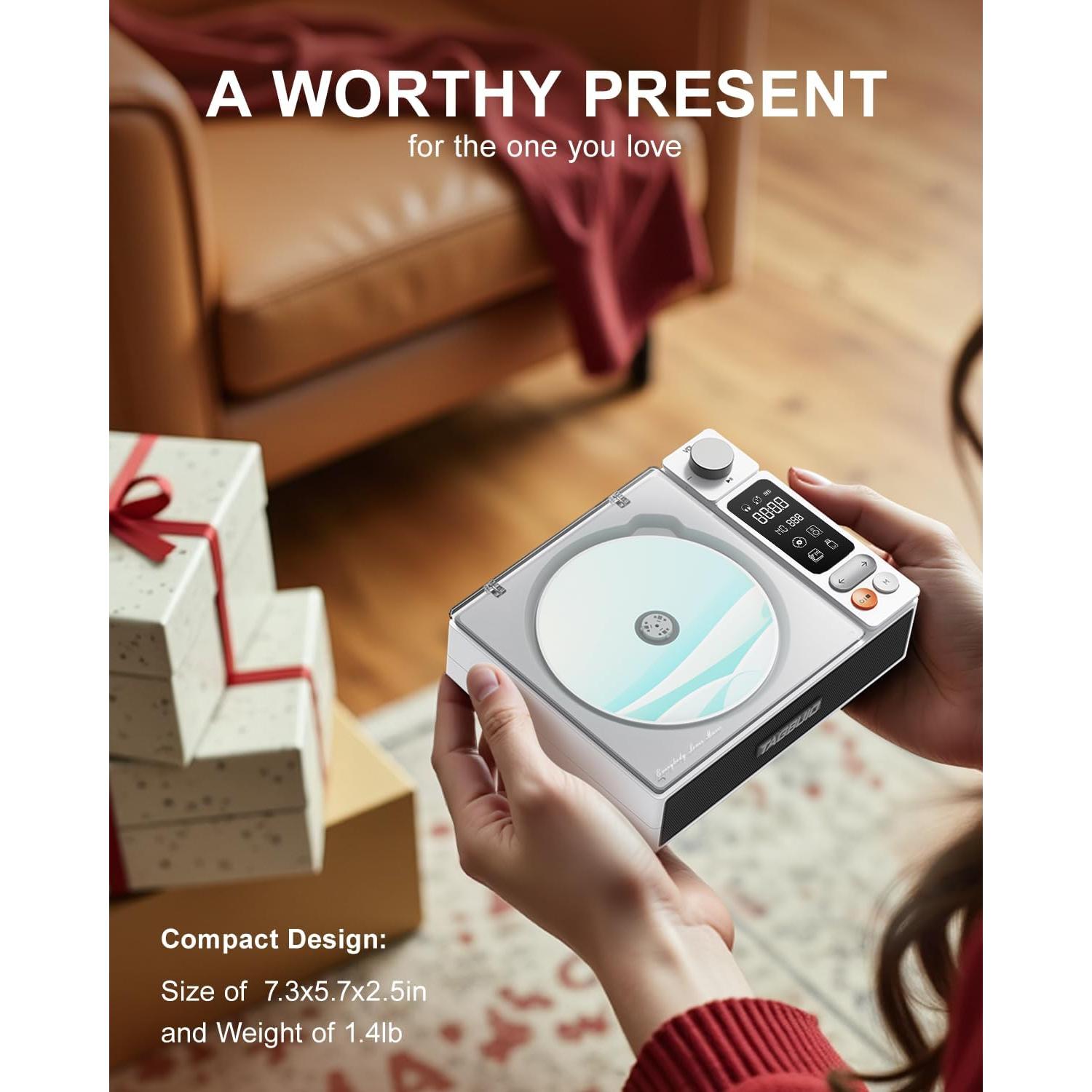 Reproductor de CD Portátil TAGBUIO L-CD202 Bluetooth 5.1