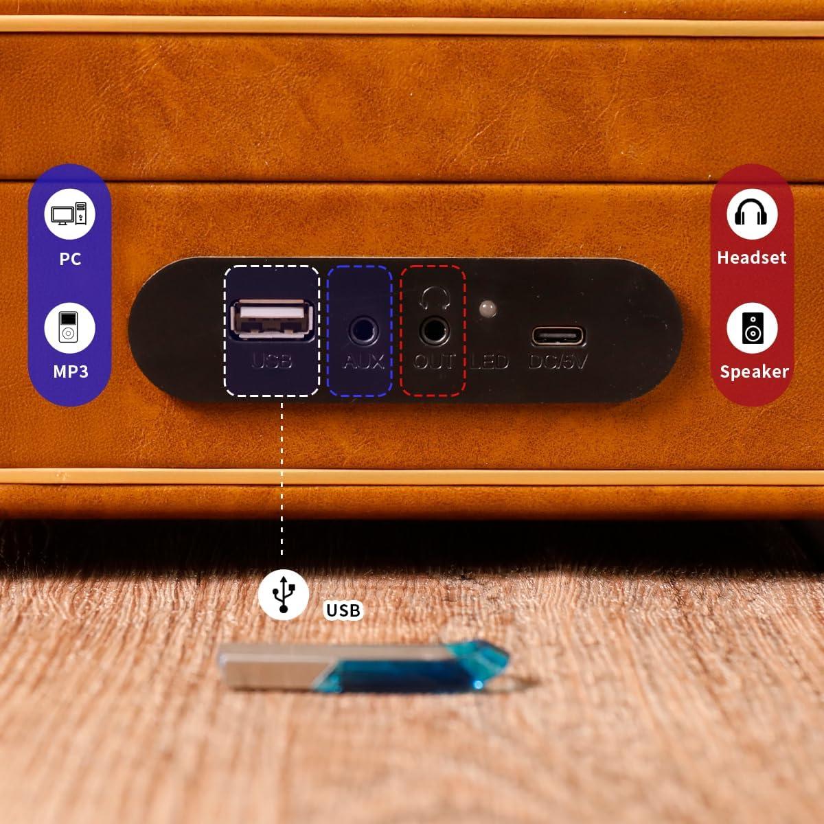 Reproductor de CD portátil MANAYO 1966 Bluetooth 20.32x15.21cm