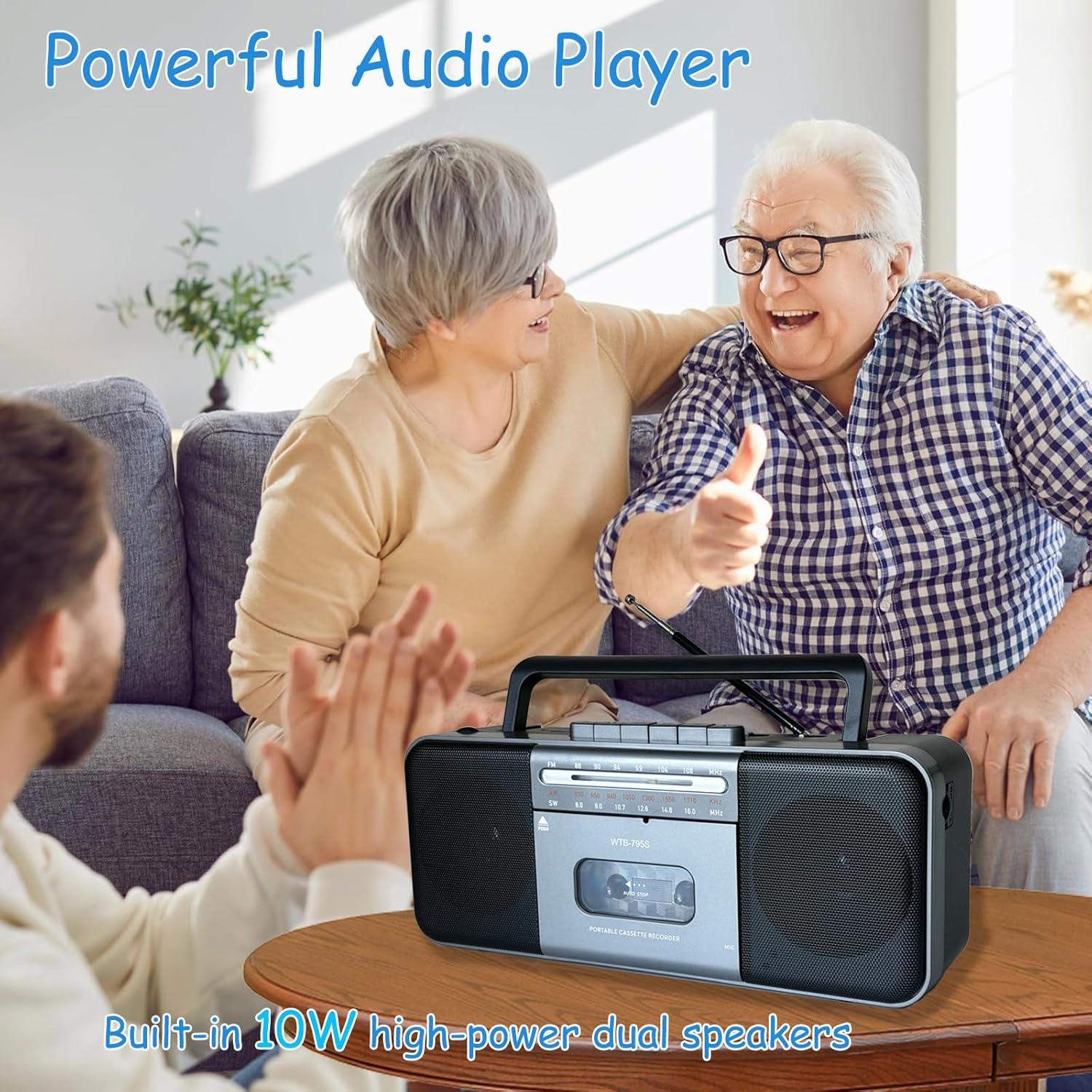 Reproductor de Cinta Portátil Wiithink con Bluetooth y Radio AM/FM