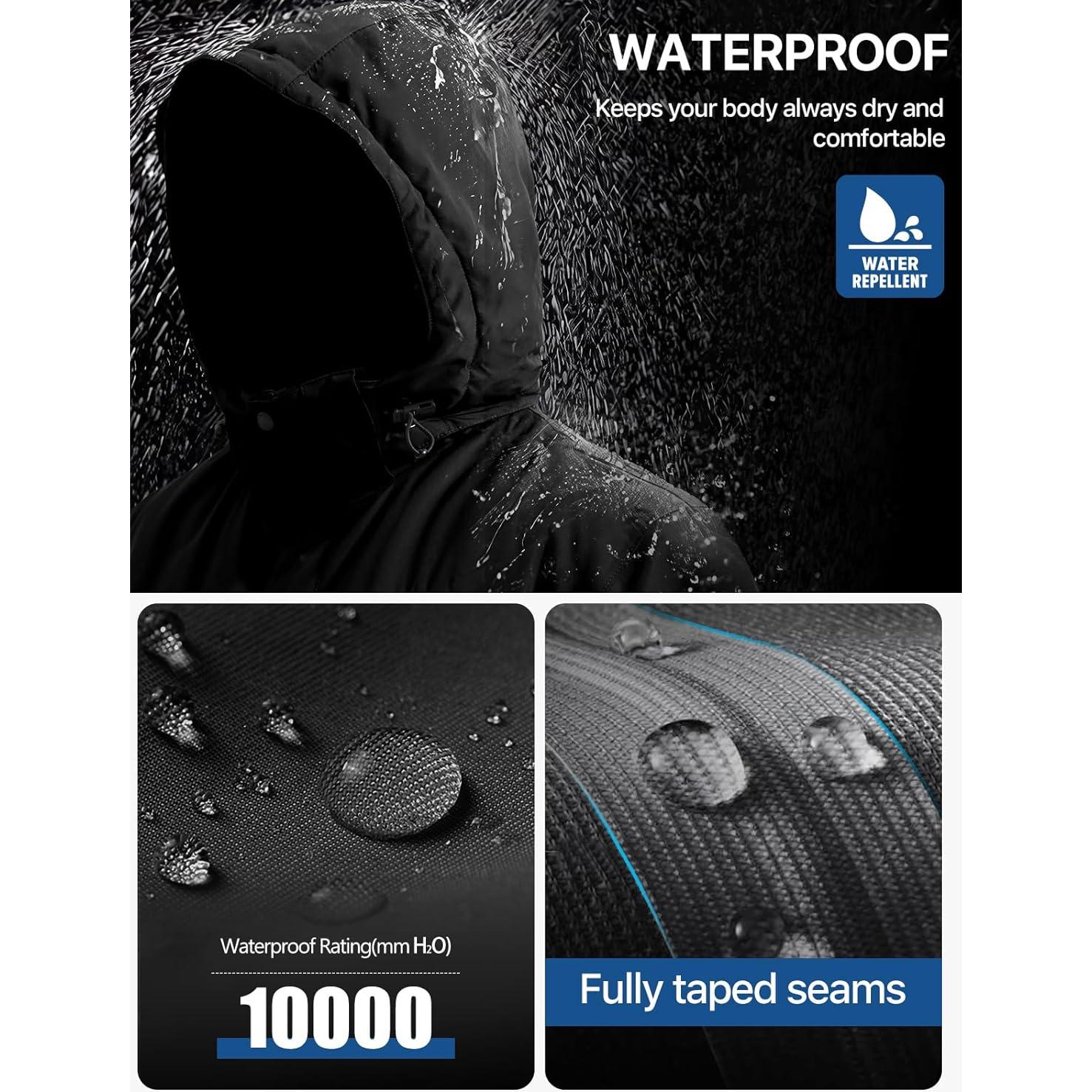 Chaqueta de Esquí Impermeable Free Soldier para Hombres - Forrada