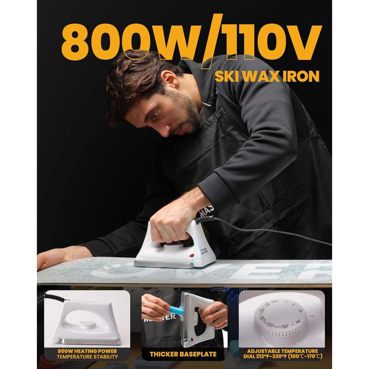 Kit de Afinación y Encerado OutdoorMaster para Esquí y Snowboard