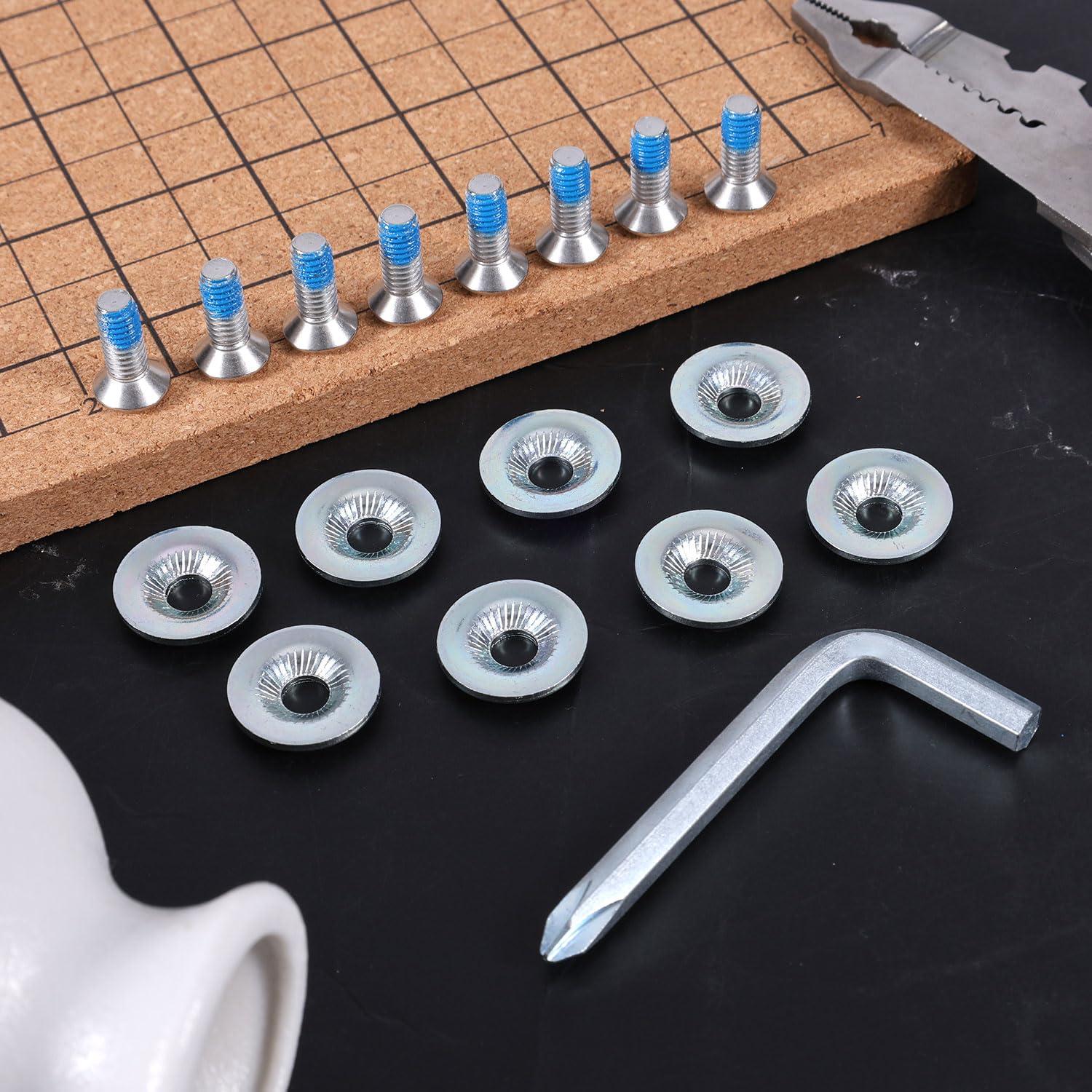 Juego de Tornillos para Snowboard BOXOB 16 Piezas Acero Inoxidable