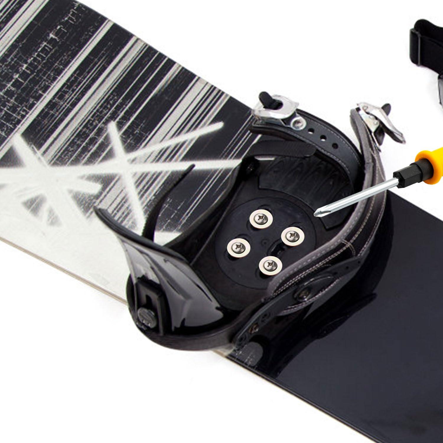 Juego de Tornillos para Snowboard BOXOB 16 Piezas Acero Inoxidable