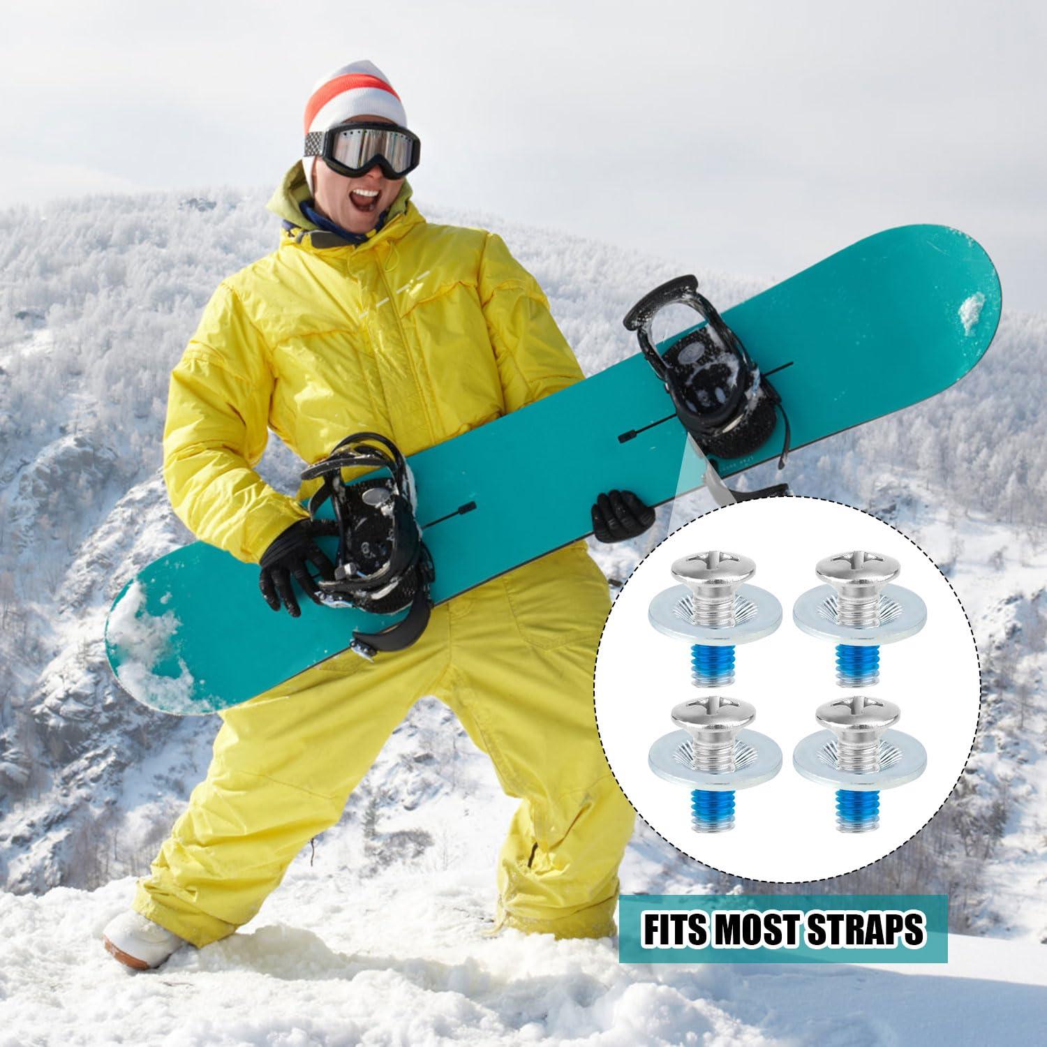 Juego de Tornillos para Snowboard BOXOB 16 Piezas Acero Inoxidable