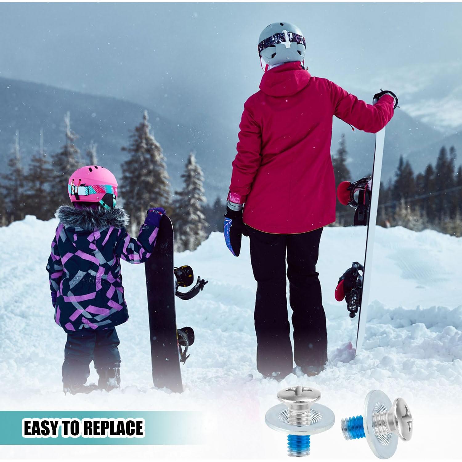 Juego de Tornillos para Snowboard BOXOB 16 Piezas Acero Inoxidable