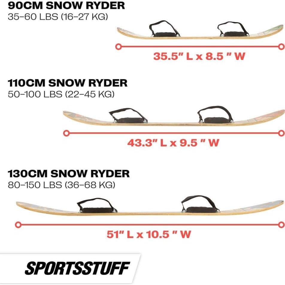 Tabla de Nieve de Madera SportsStuff Snow Ryder 110cm
