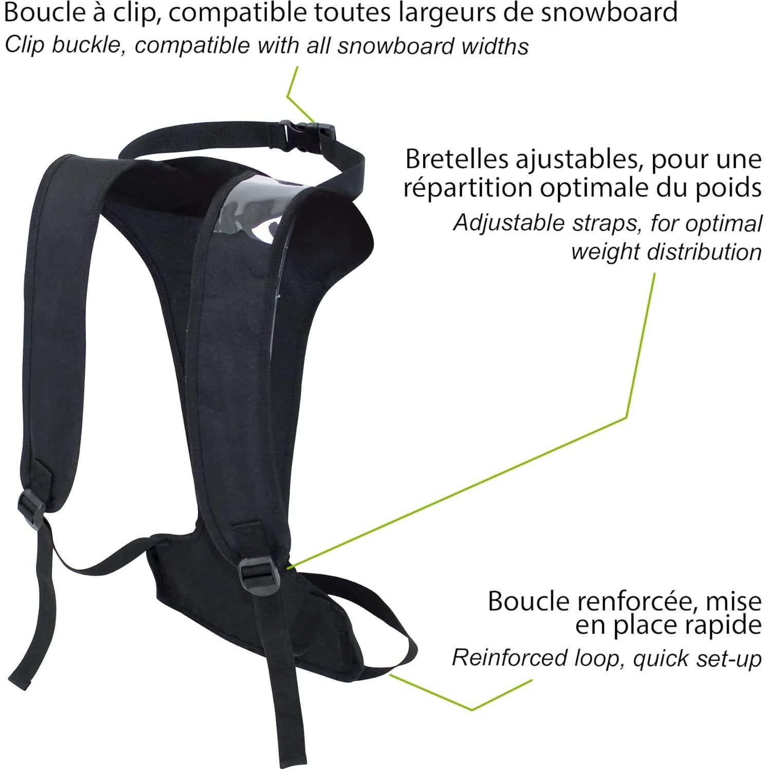 Soporte para Snowboard Wantalis Surfback - Ultra Cómodo y Compacto