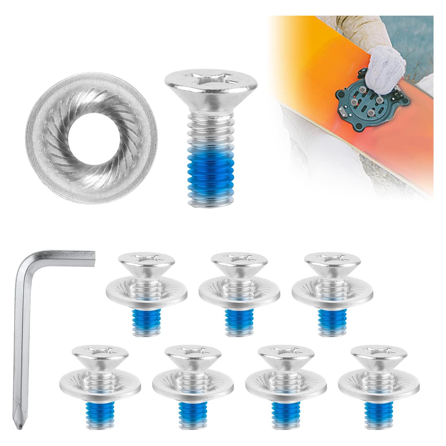 Juego de Tornillos de Fijación para Tabla de Nieve Lasuroa - 8 Piezas