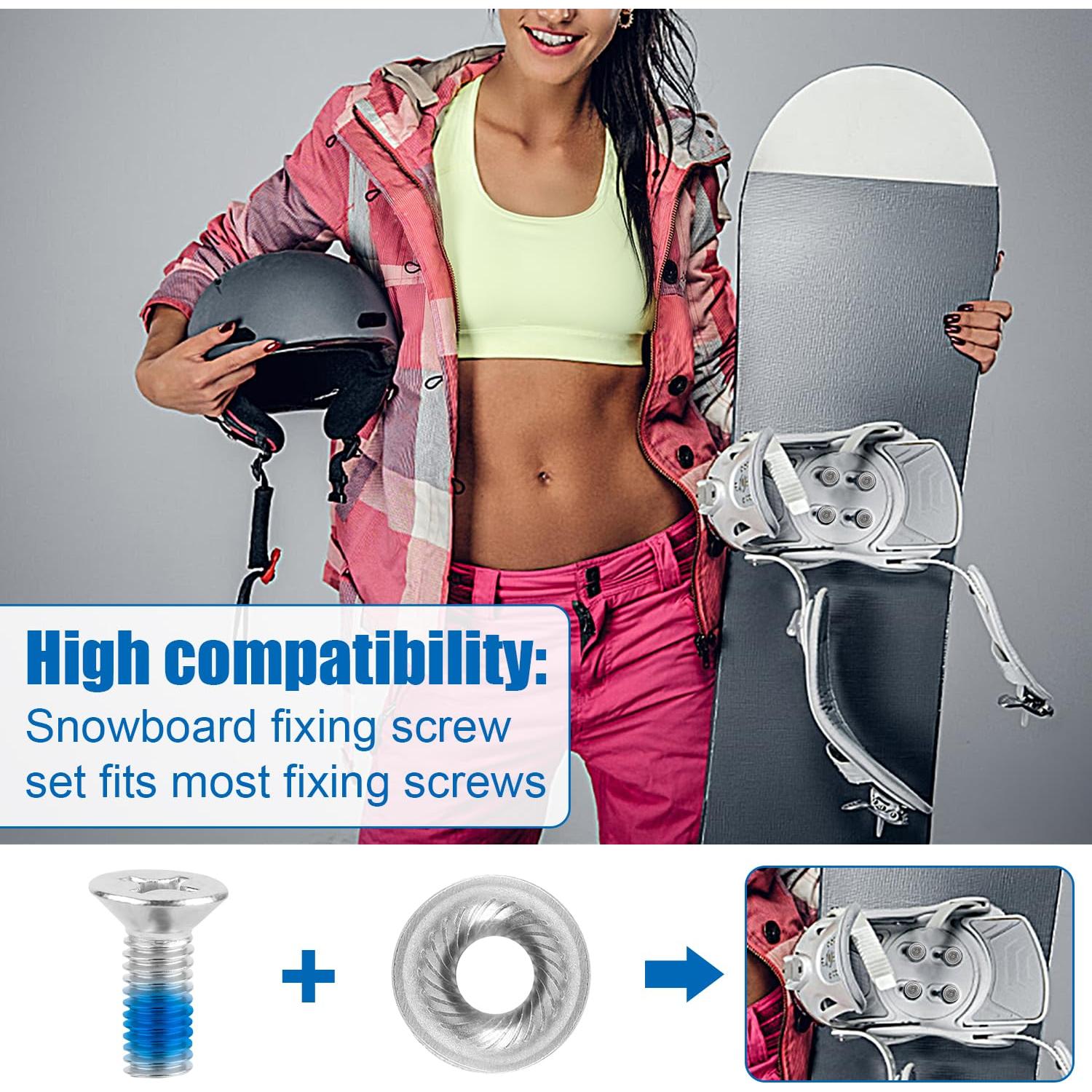 Juego de Tornillos de Fijación para Tabla de Nieve Lasuroa - 8 Piezas