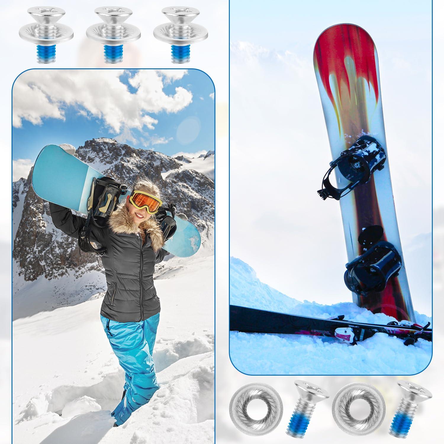 Juego de Tornillos de Fijación para Tabla de Nieve Lasuroa - 8 Piezas