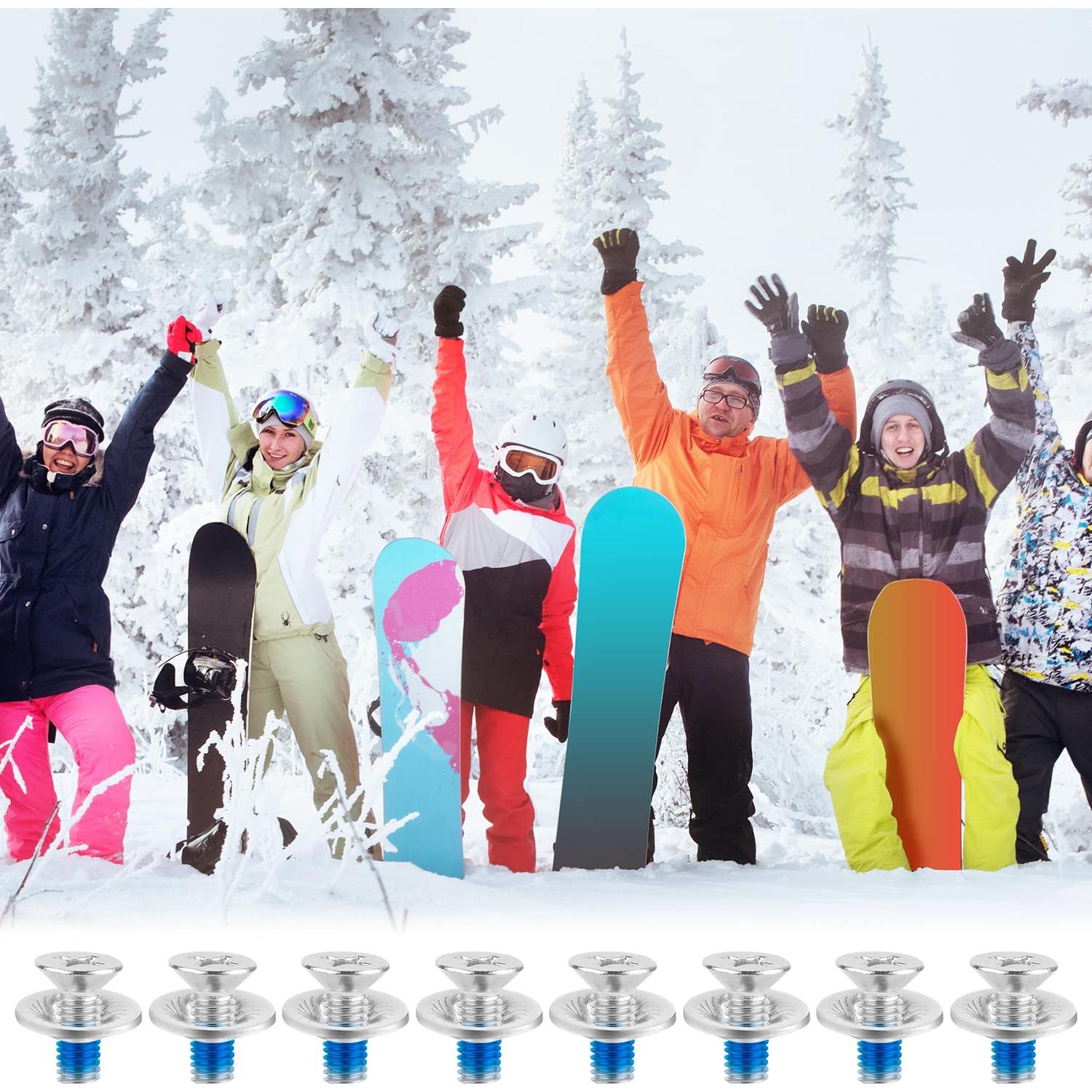 Juego de Tornillos de Fijación para Tabla de Nieve Lasuroa - 8 Piezas