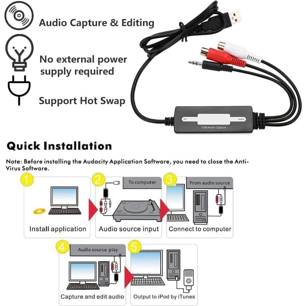 Convertidor de Música Digital USB Cuifati a MP3/WAV