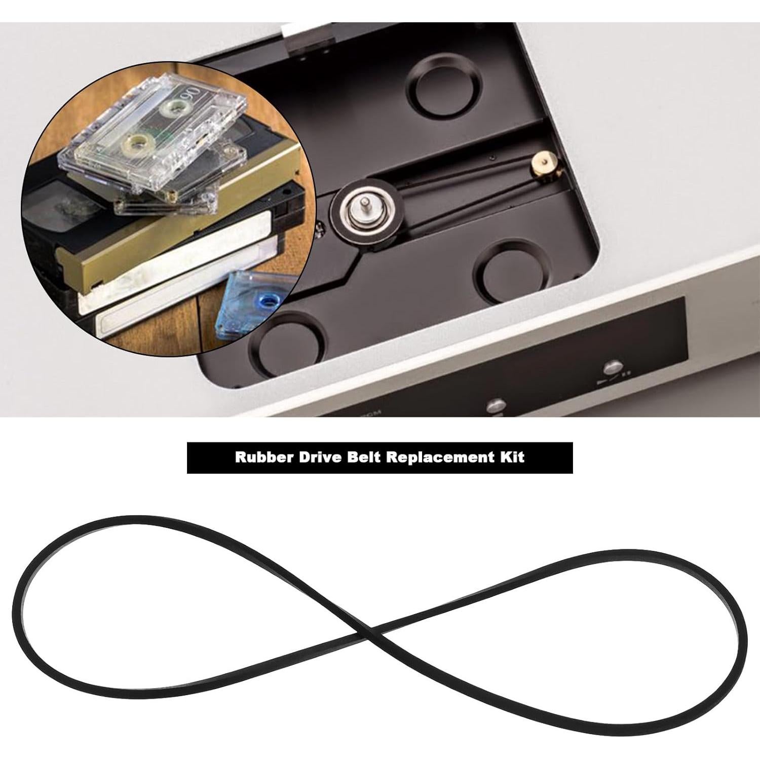 100 Correas de Transmisión de Caucho Negras 25-70mm 1mm Grosor