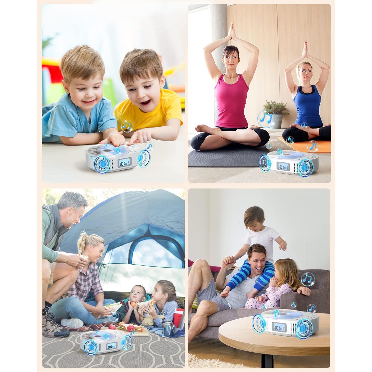 Reproductor de CD Portátil FELEMAN 2 en 1 Bluetooth 15W