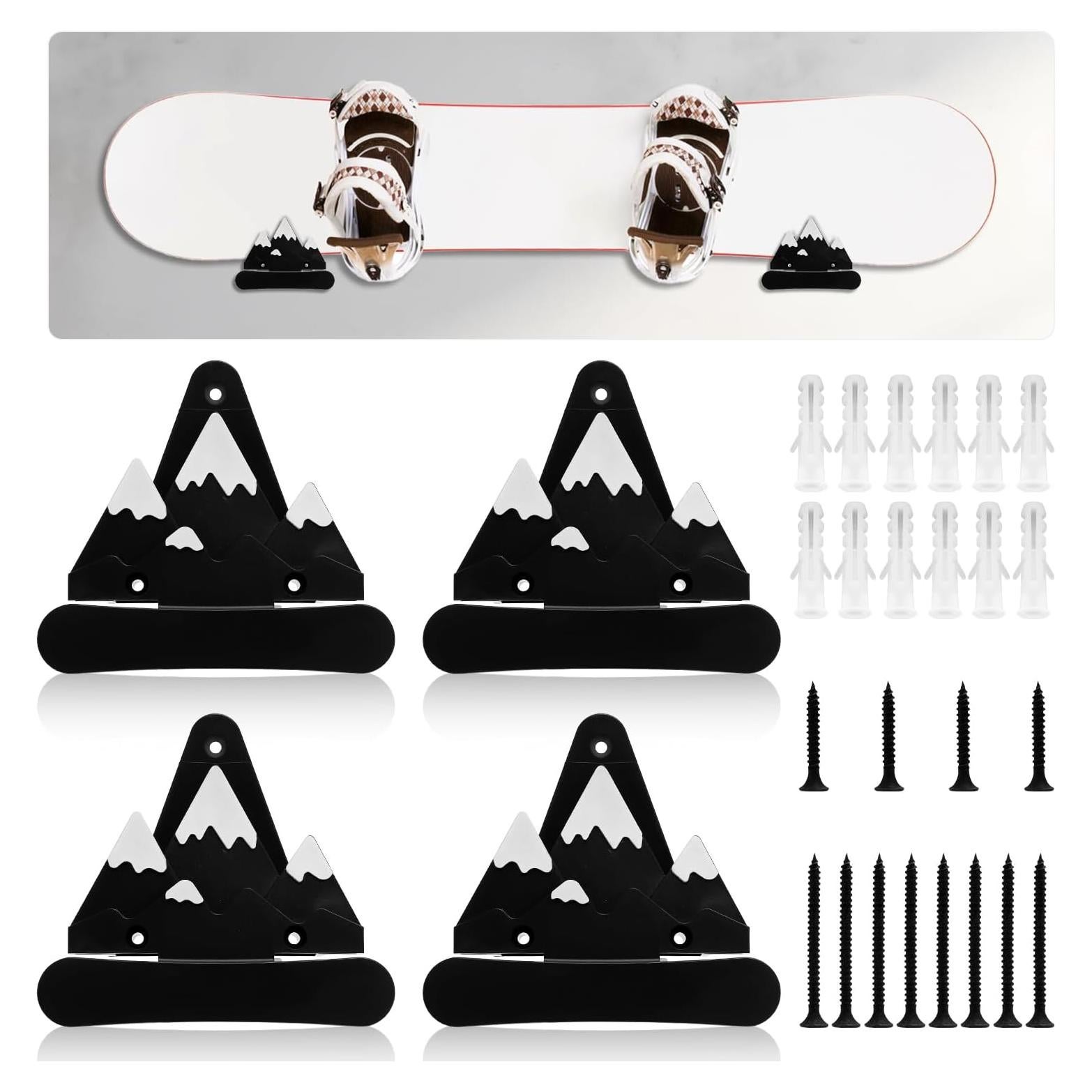 Soportes de Exhibición para Snowboard Gosknor 4 Pcs Montaje Pared