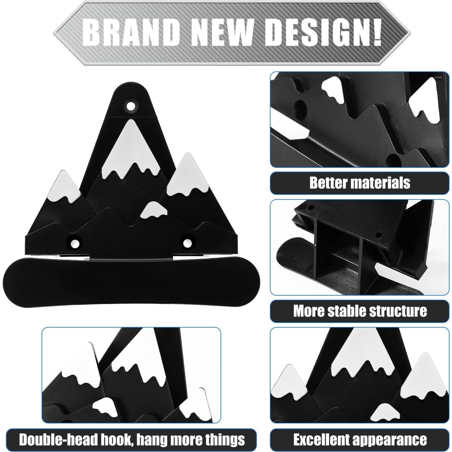 Soportes de Exhibición para Snowboard Gosknor 4 Pcs Montaje Pared