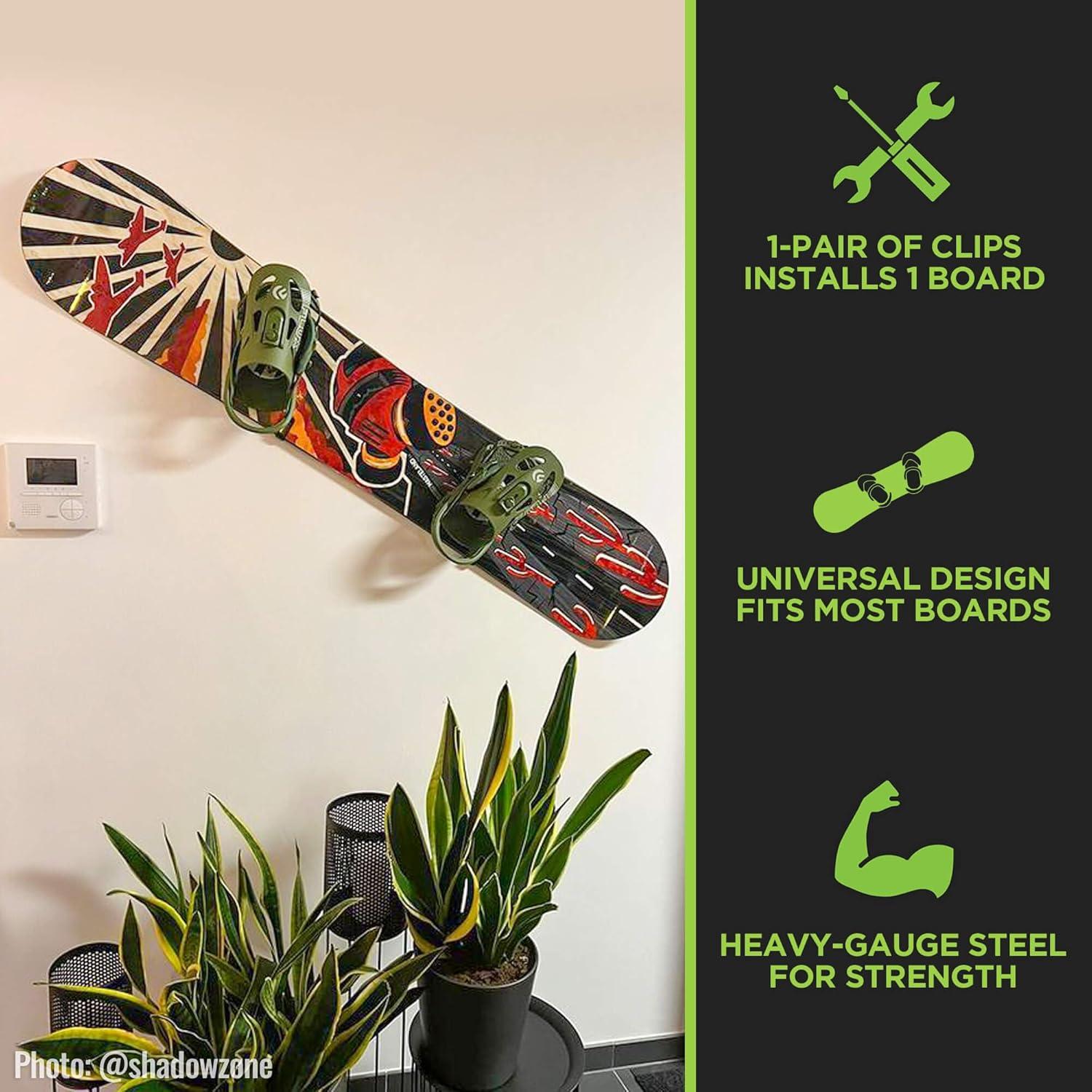 Soporte de Pared para Snowboard HIDEit HBoard - Acero Negro