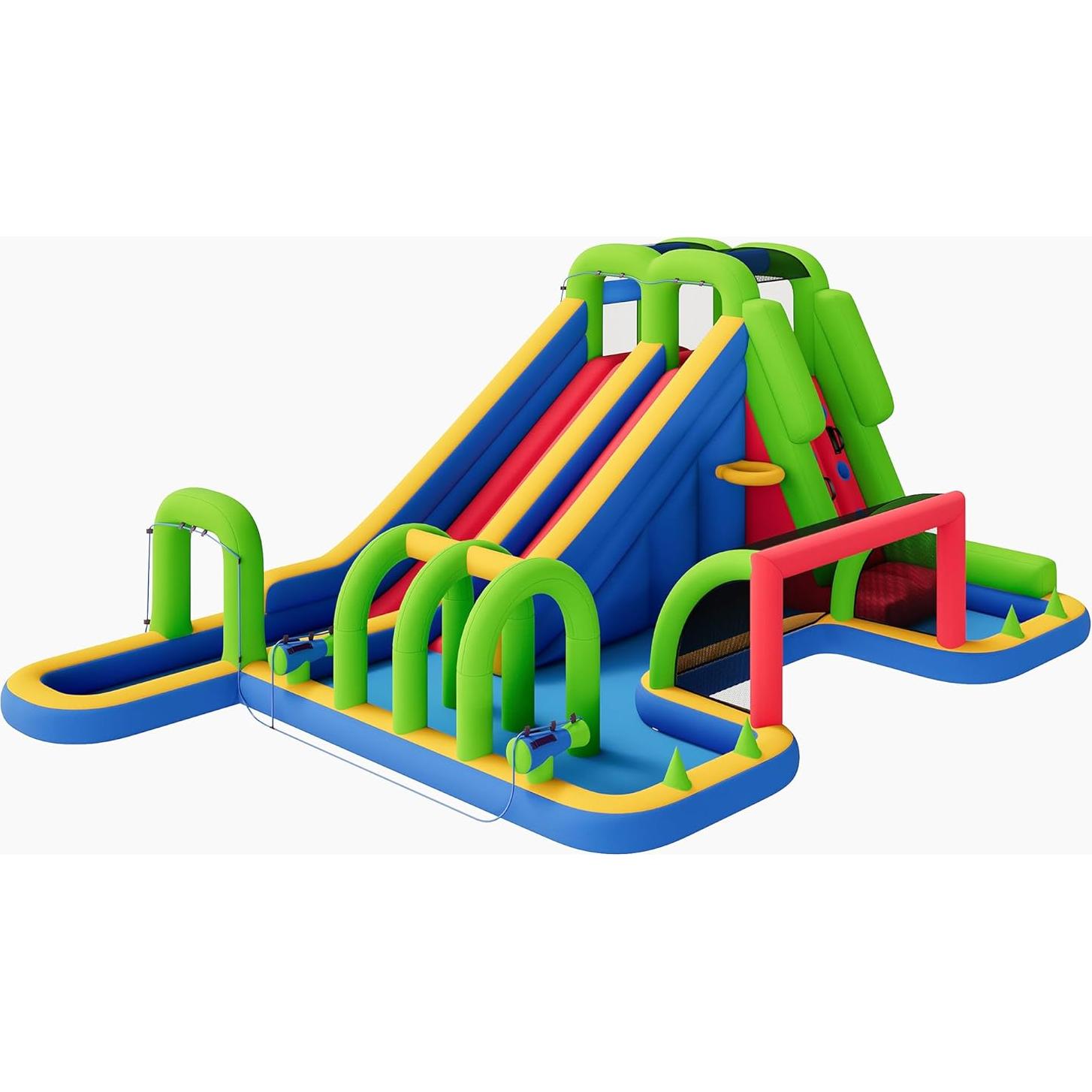 Castillo Inflable Albott SHT001 con Tobogán y Piscina 580x387x235 cm