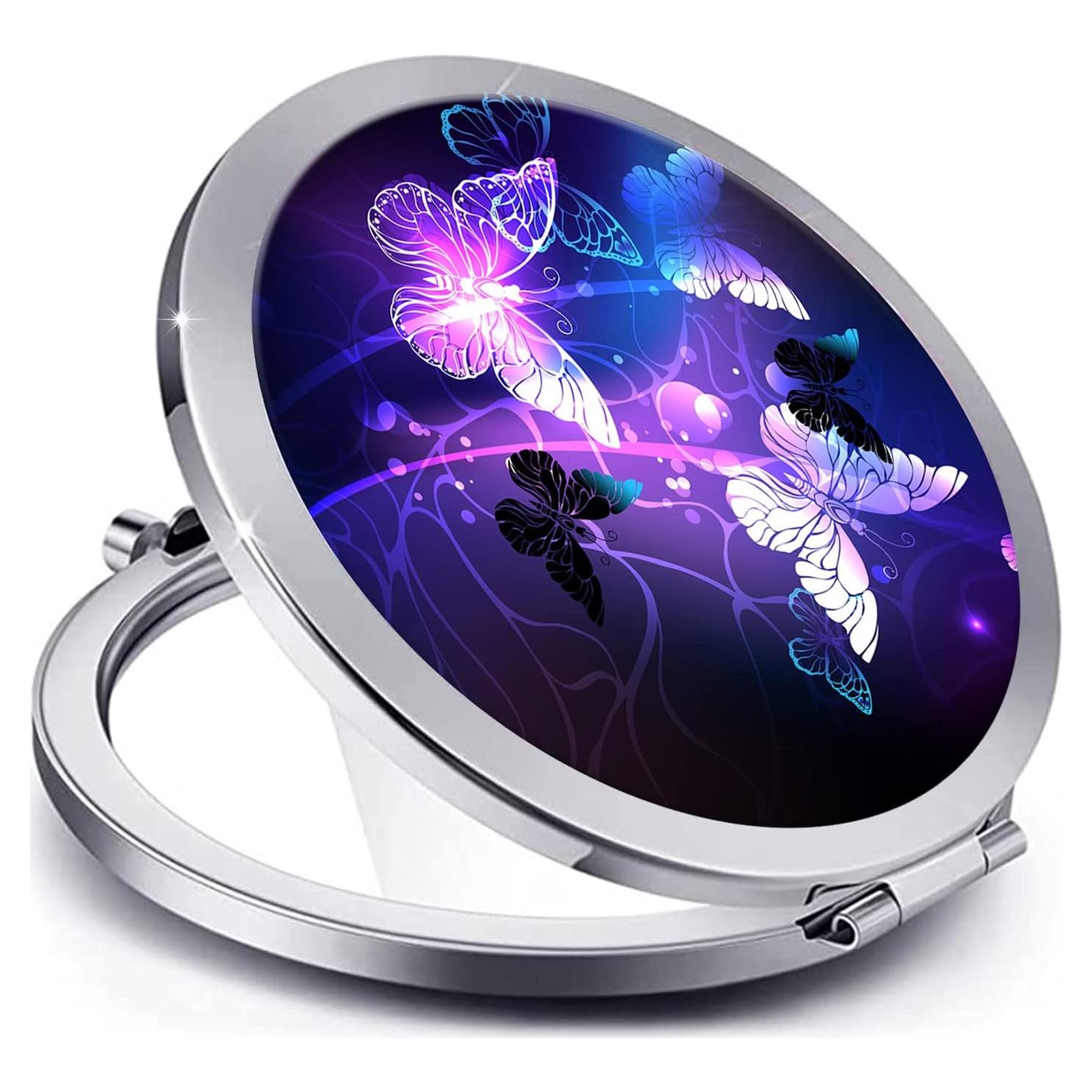 Espejo Compacto Doble Cara LONNAONE 7cm Plegable Viaje