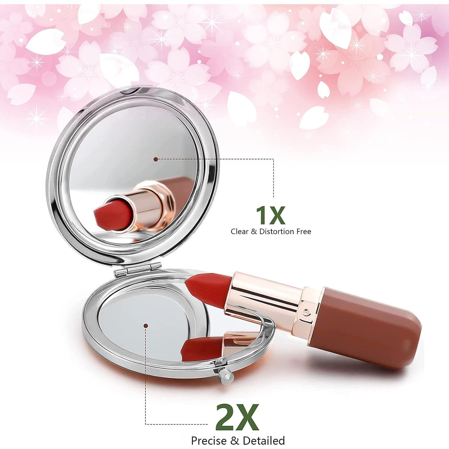 Espejo Compacto Doble Cara LONNAONE 7cm Plegable Viaje