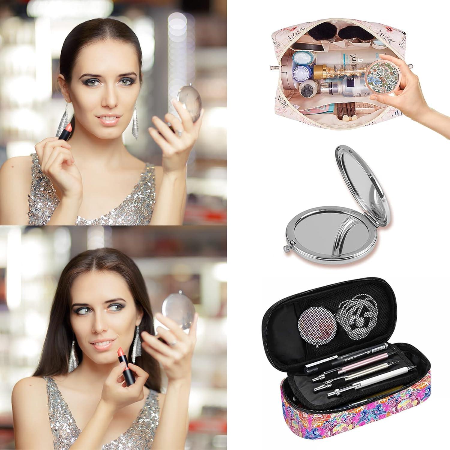 Espejo Compacto Doble Cara LONNAONE 7cm Plegable Viaje