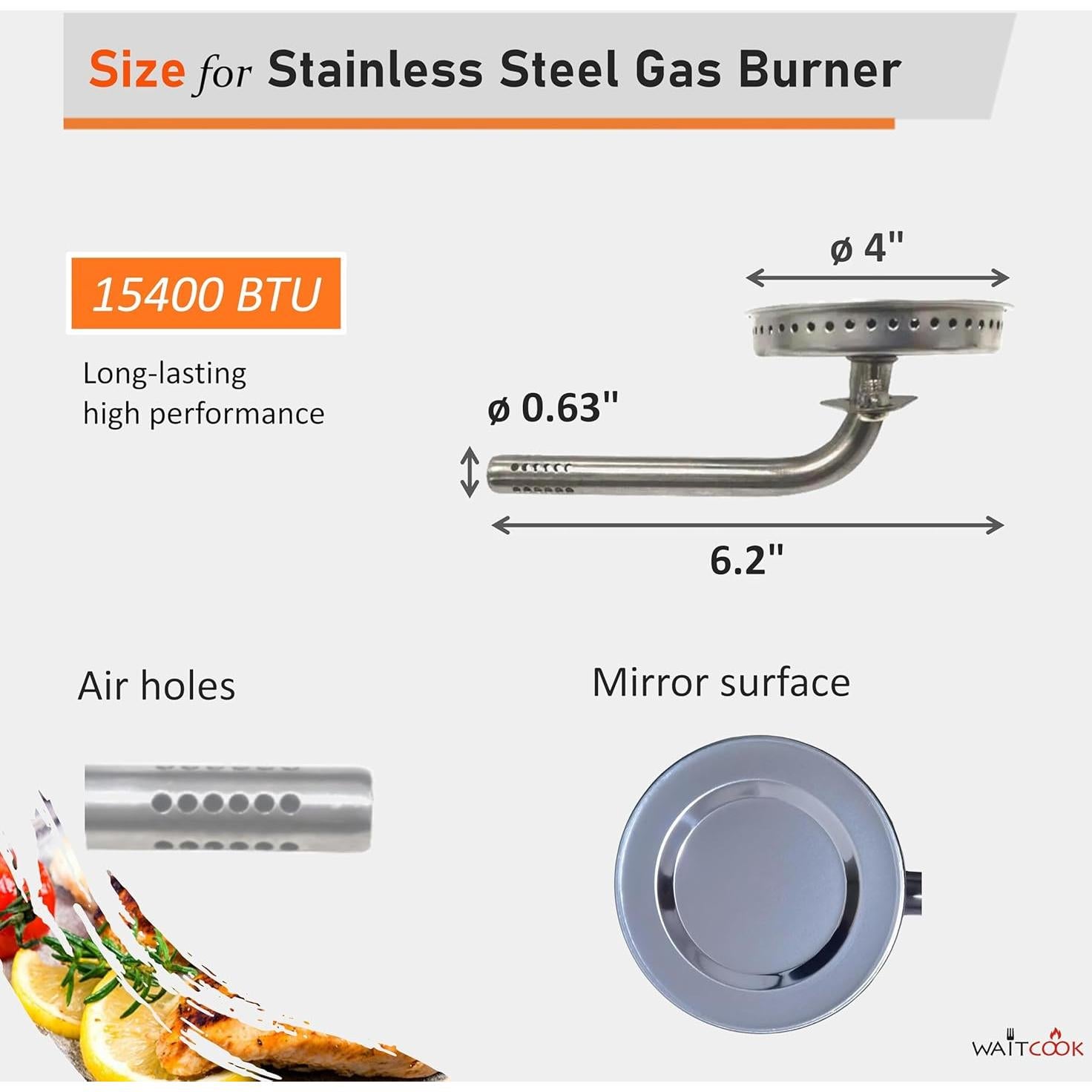 Quemador de Gas BISONCOOK para Ahumador Masterbuilt 30"