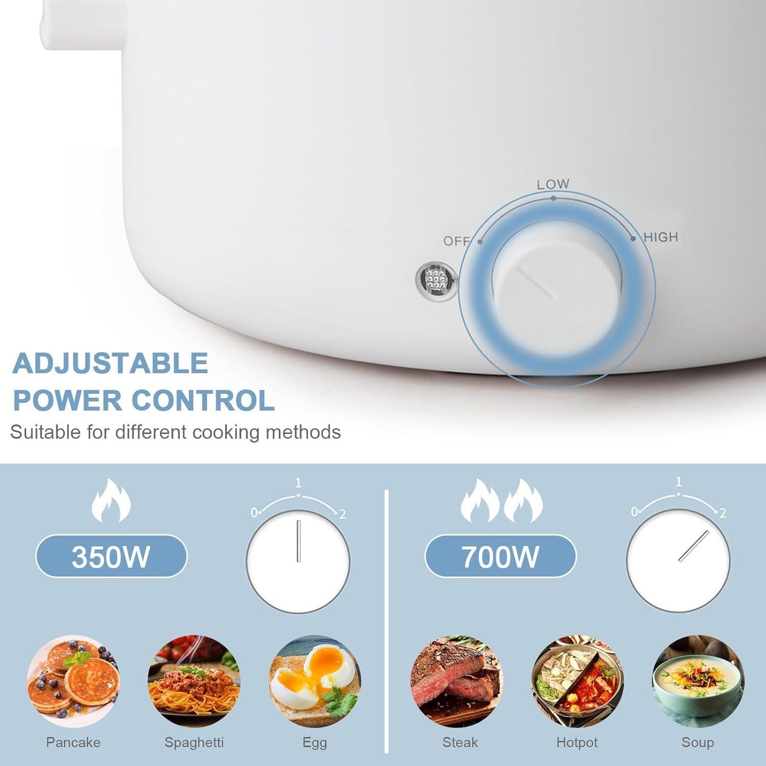 Olla Caliente Eléctrica Olayks 2L Cerámica Antiadherente