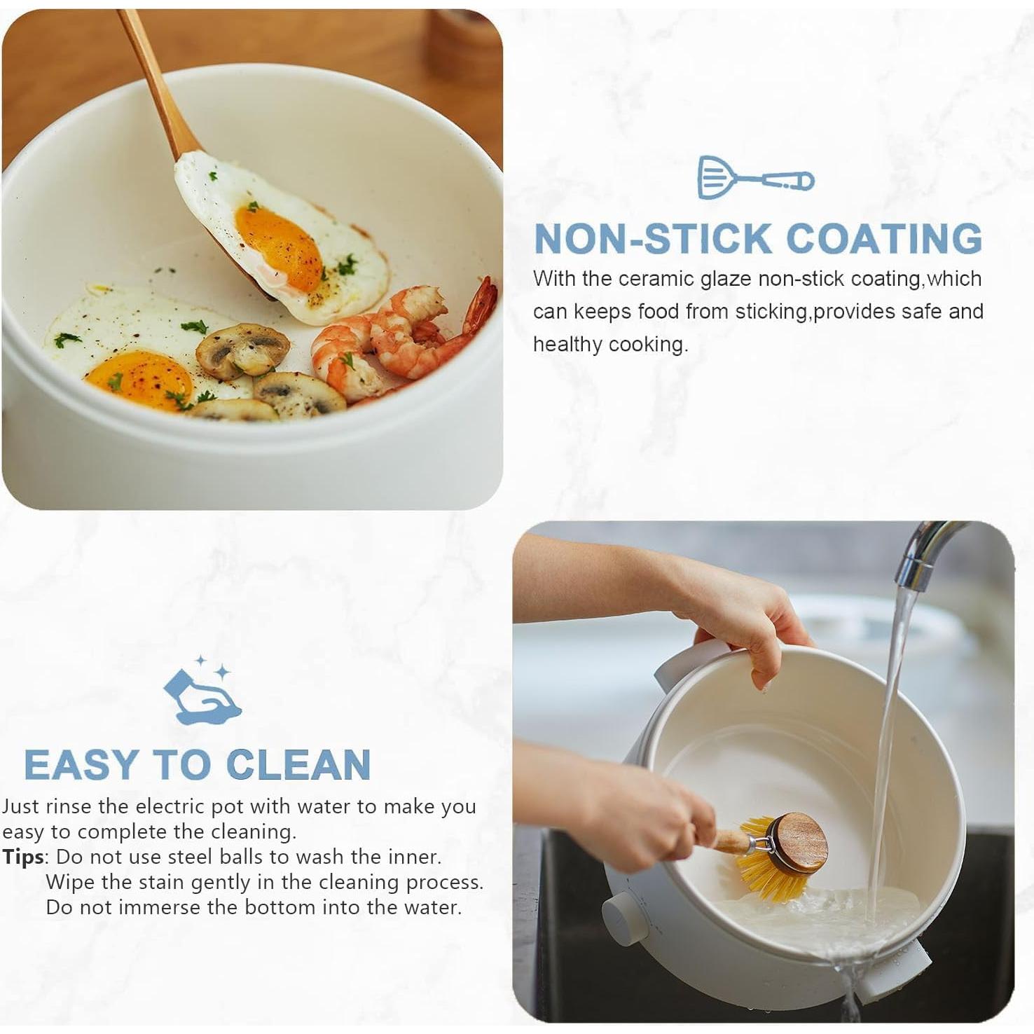 Olla Caliente Eléctrica Olayks 2L Cerámica Antiadherente