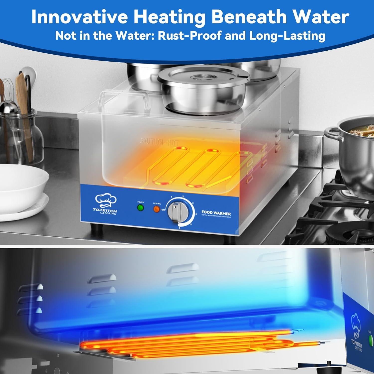 Calentador de Sopa Eléctrico TOPKITCH 12L 3 Cubos 30-85°C