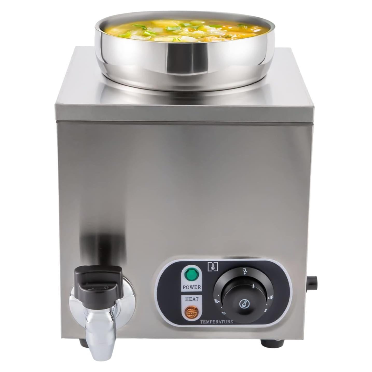 Calentador de sopa comercial Aongslank 300W 4L acero inoxidable