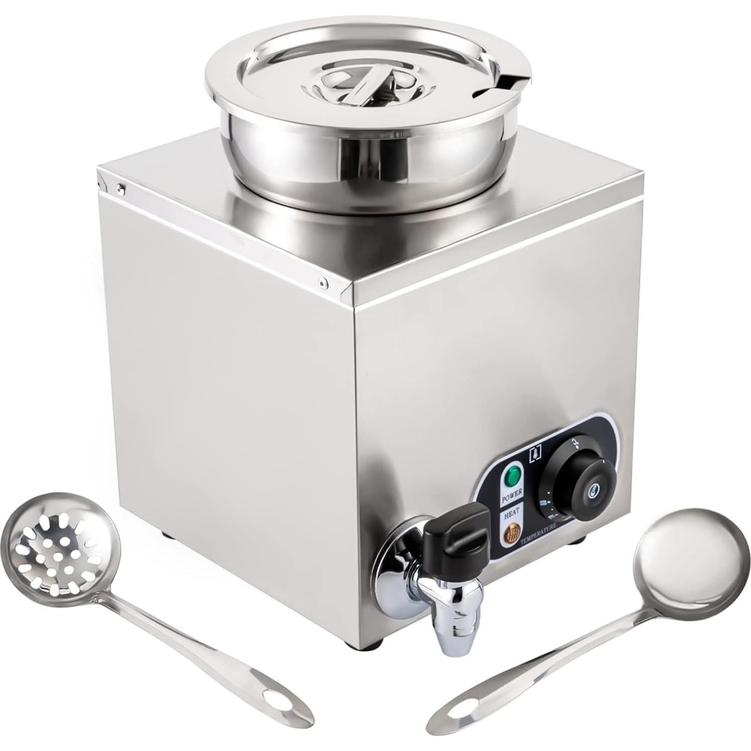 Calentador de sopa comercial Aongslank 300W 4L acero inoxidable