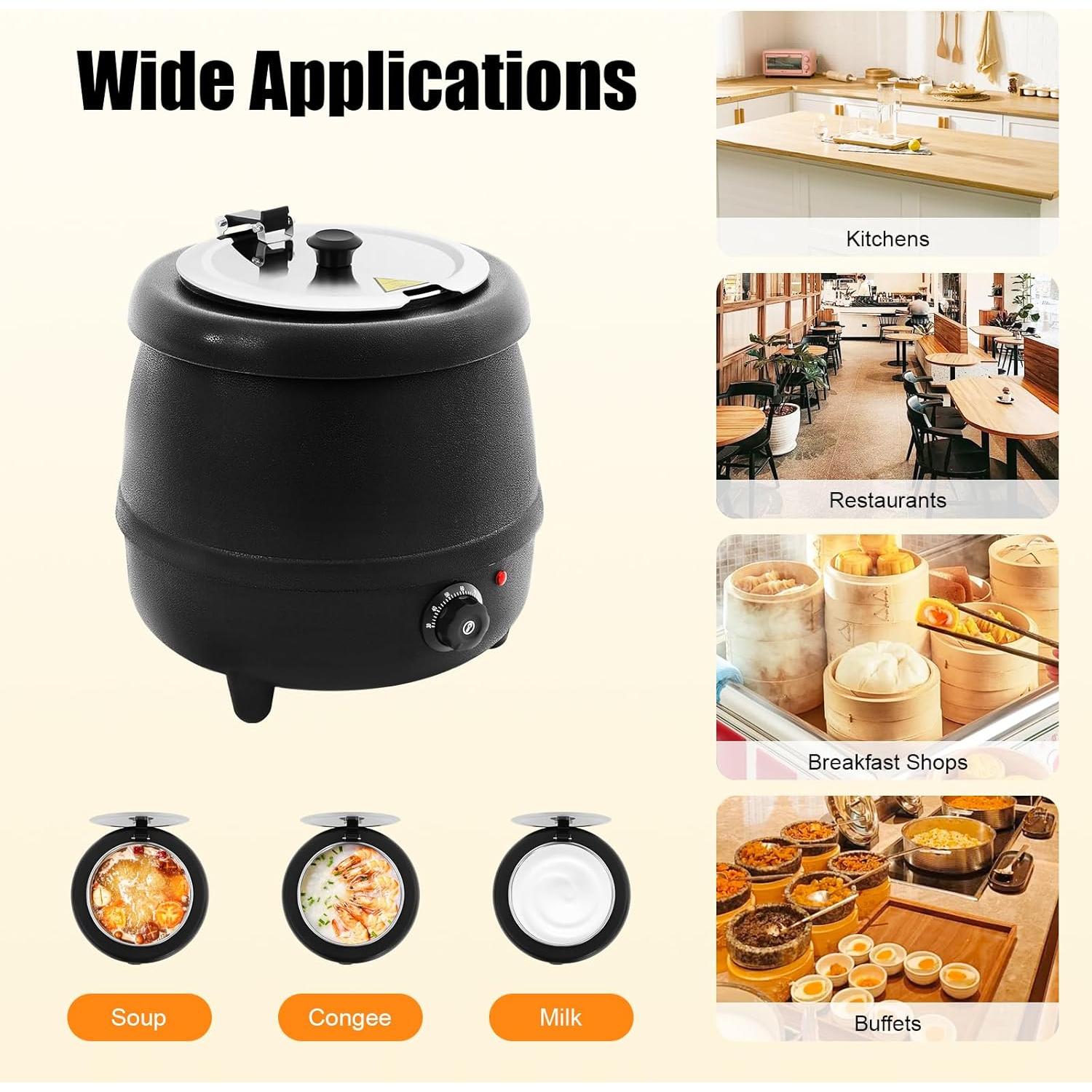 Olla Eléctrica de Sopa 10.5L Shibelstore 400W Temperatura Ajustable