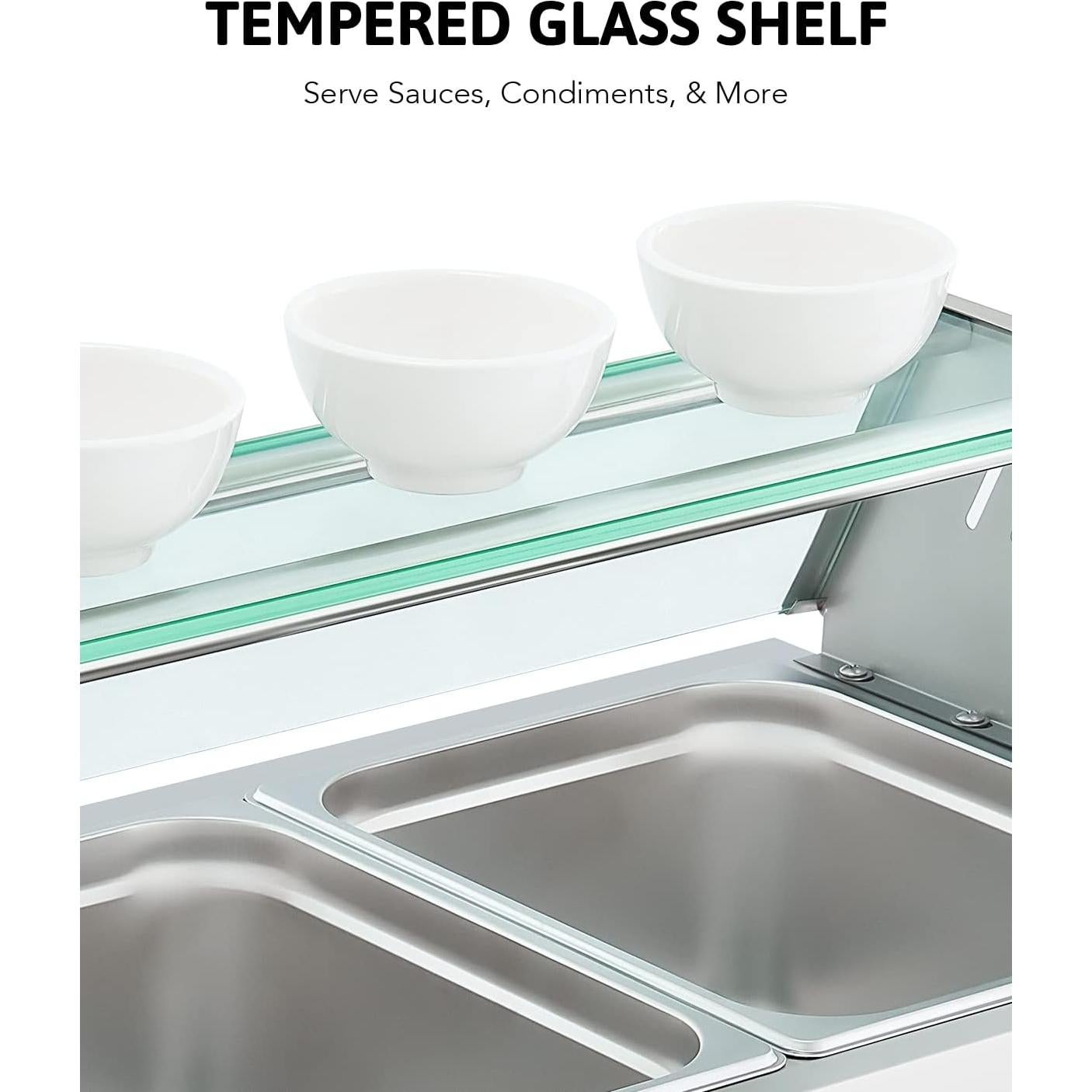 Calentador de Comida Eléctrico Wilprep 3 Bandejas 1200W Bain Marie