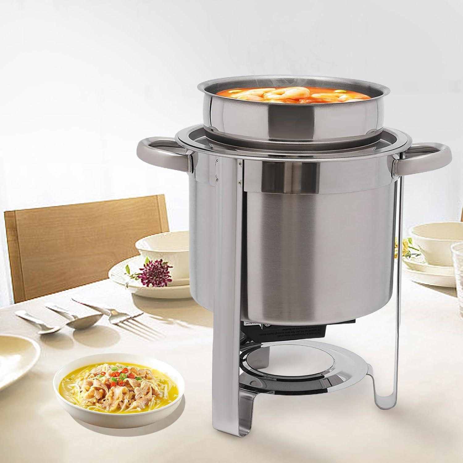 Chafer de Sopa Eléctrico Unnsiapit 4L Acero Inoxidable