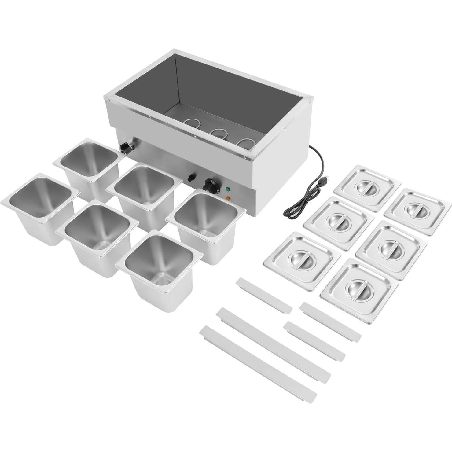 Calentador de Comida Eléctrico AGULIUM 1500W 6 Sartenes 2.2L