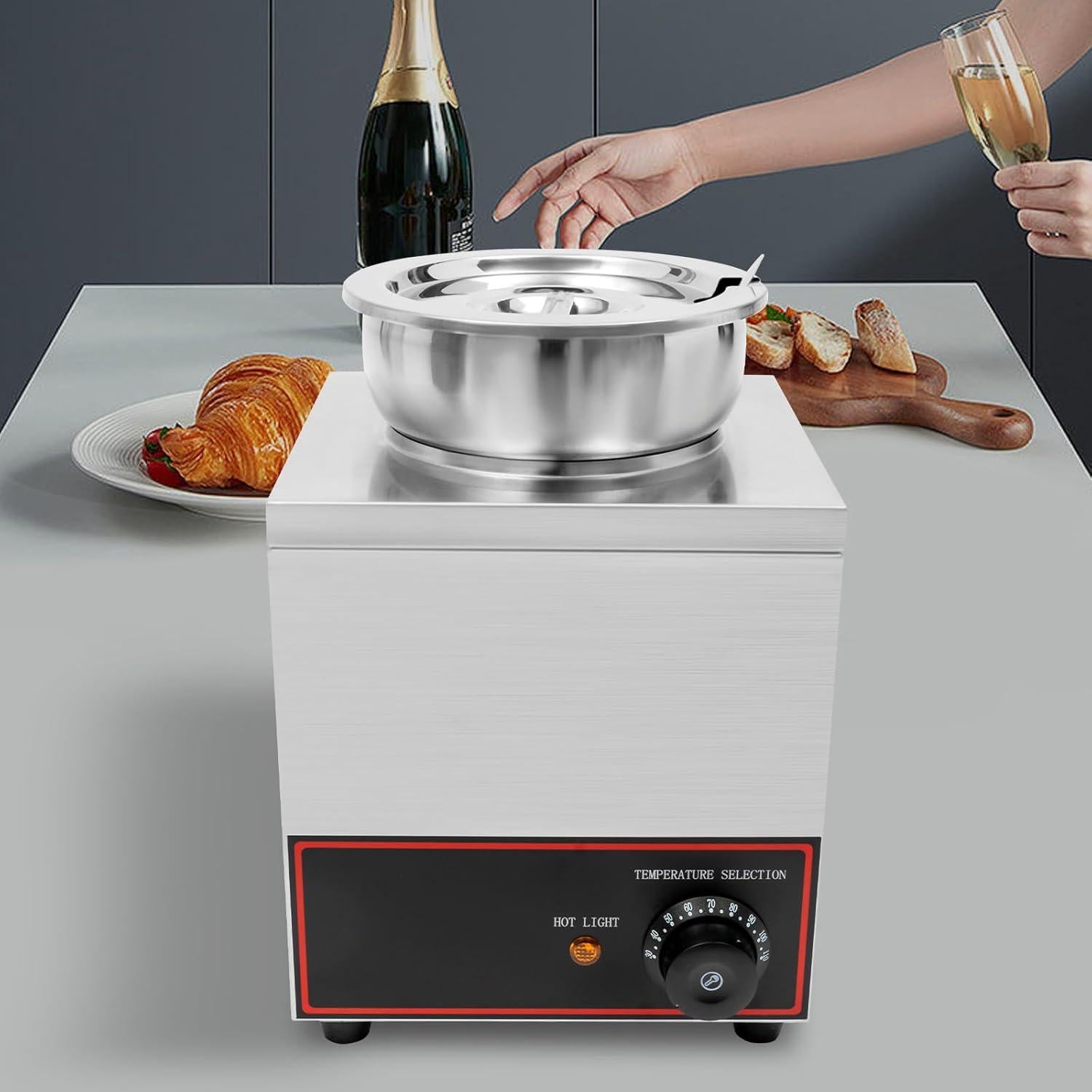 Calentador de Sopa Eléctrico Betteri 4.23QT 150W Acero Inoxidable