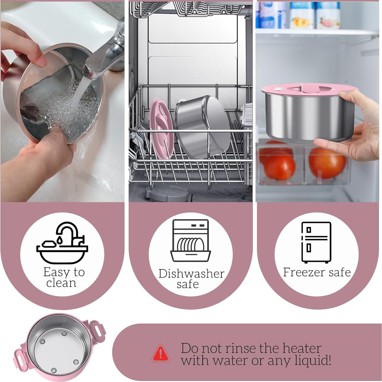 Caja de Almuerzo Eléctrica CDBEEE 33oz Acero Inoxidable 100W