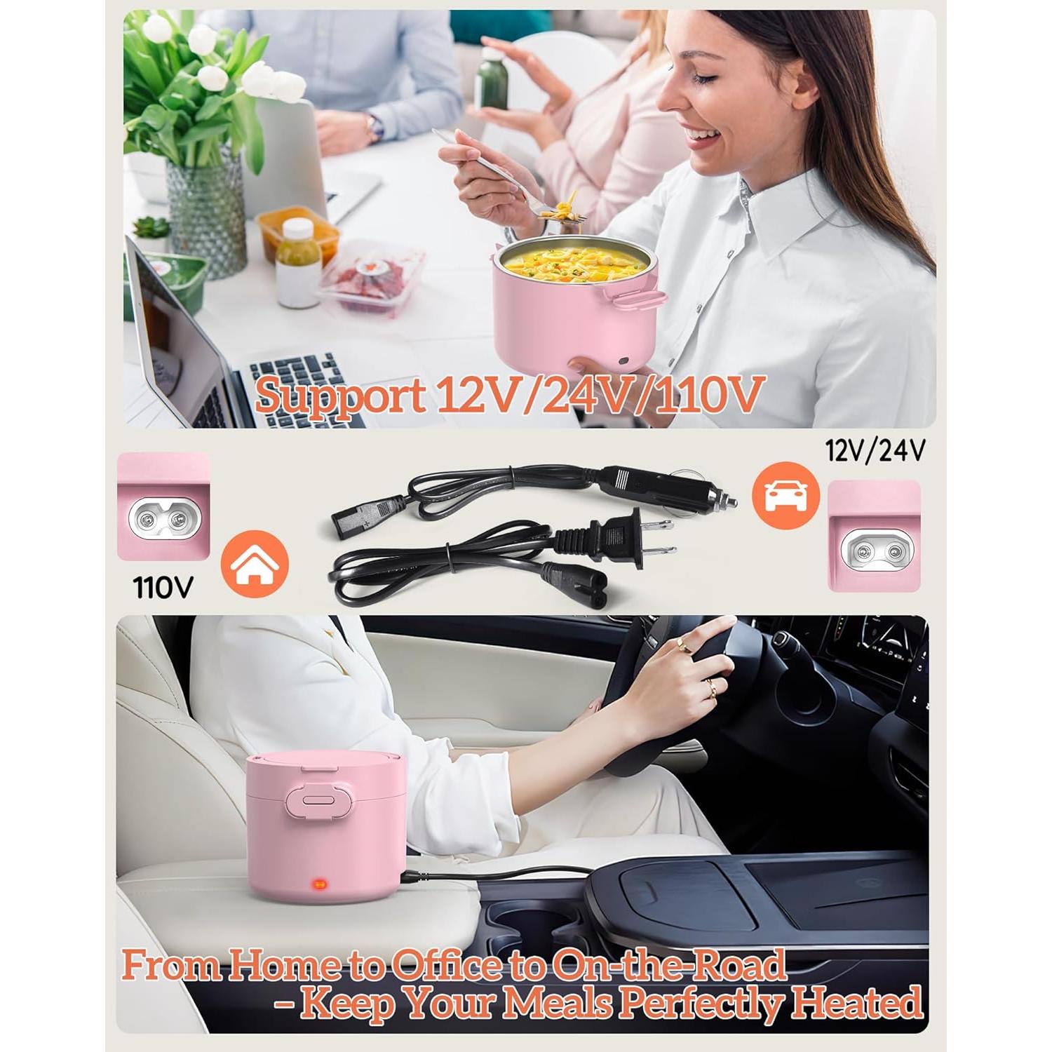 Caja de Almuerzo Eléctrica CDBEEE 33oz Acero Inoxidable 100W