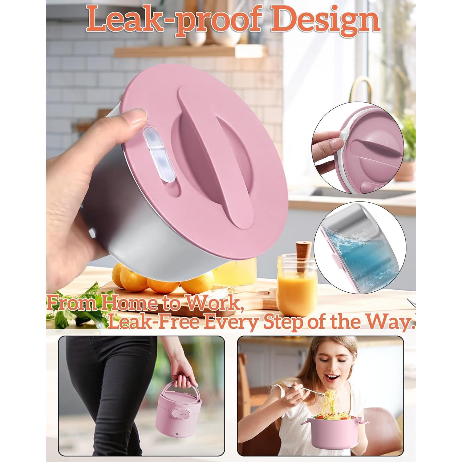 Caja de Almuerzo Eléctrica CDBEEE 33oz Acero Inoxidable 100W