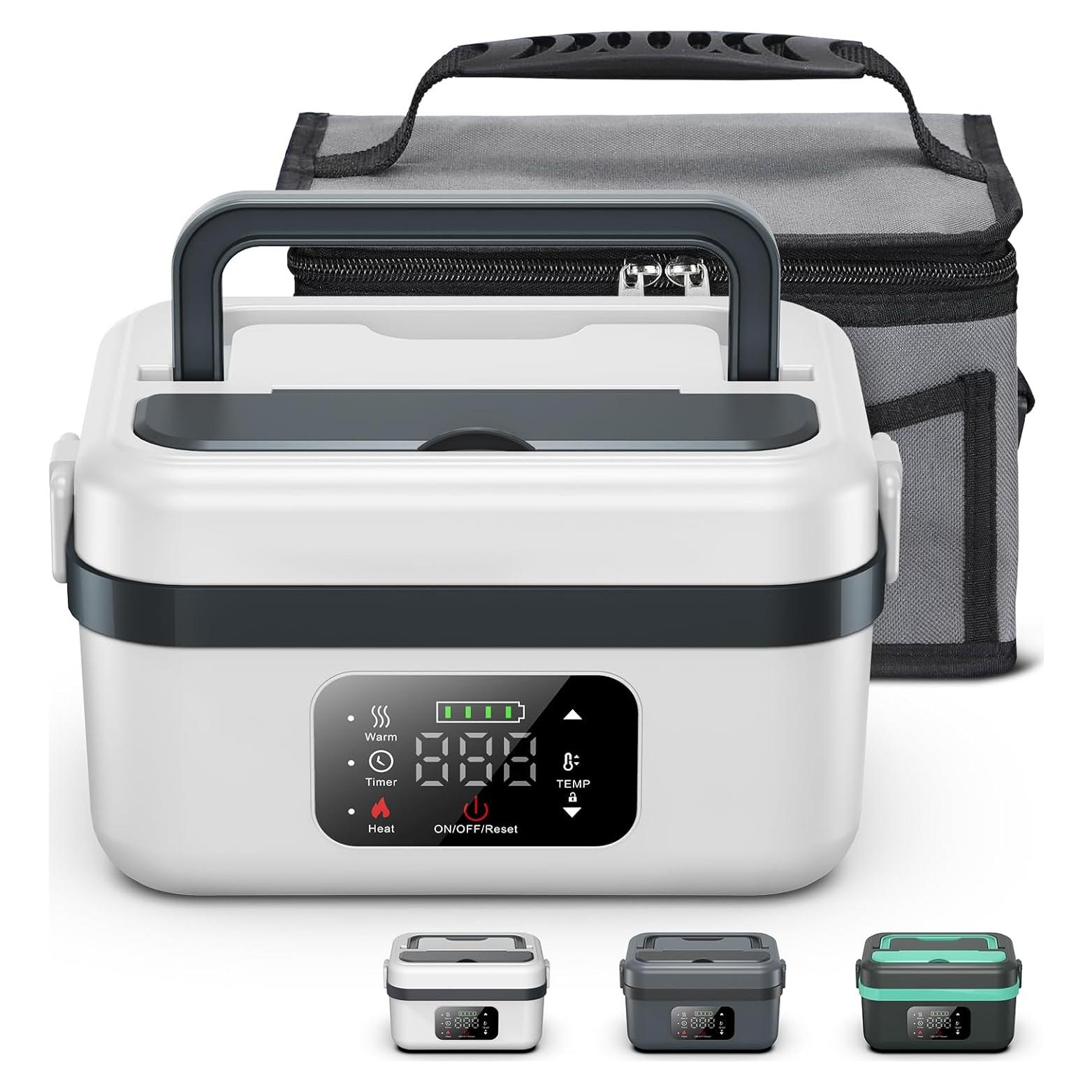 Caja de Almuerzo Eléctrica Downoop 1L Recargable Blanca