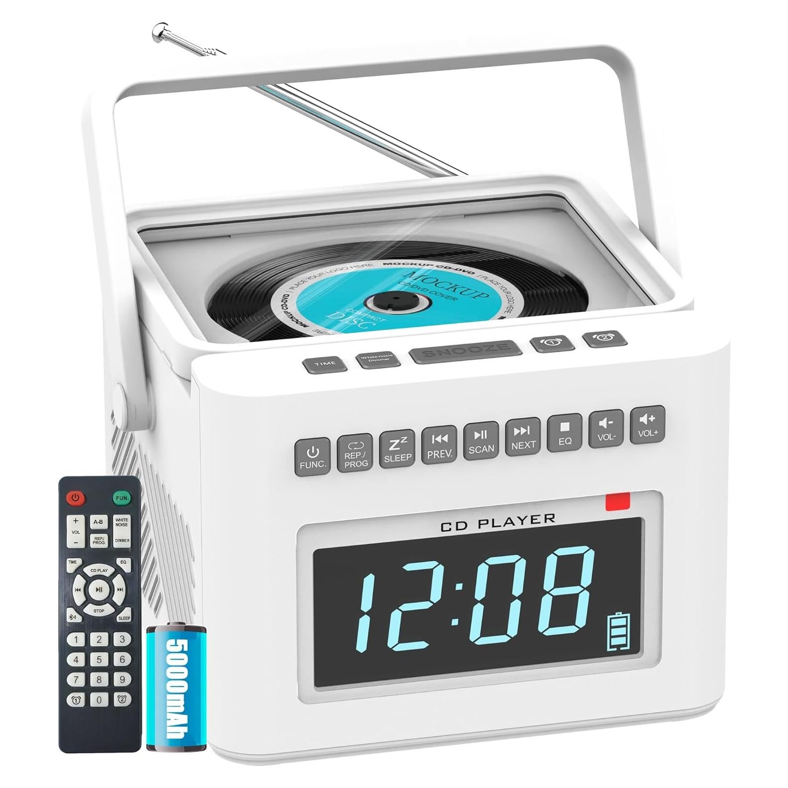 Reproductor de CD Reloj Despertador Greadio GB-W17 Bluetooth