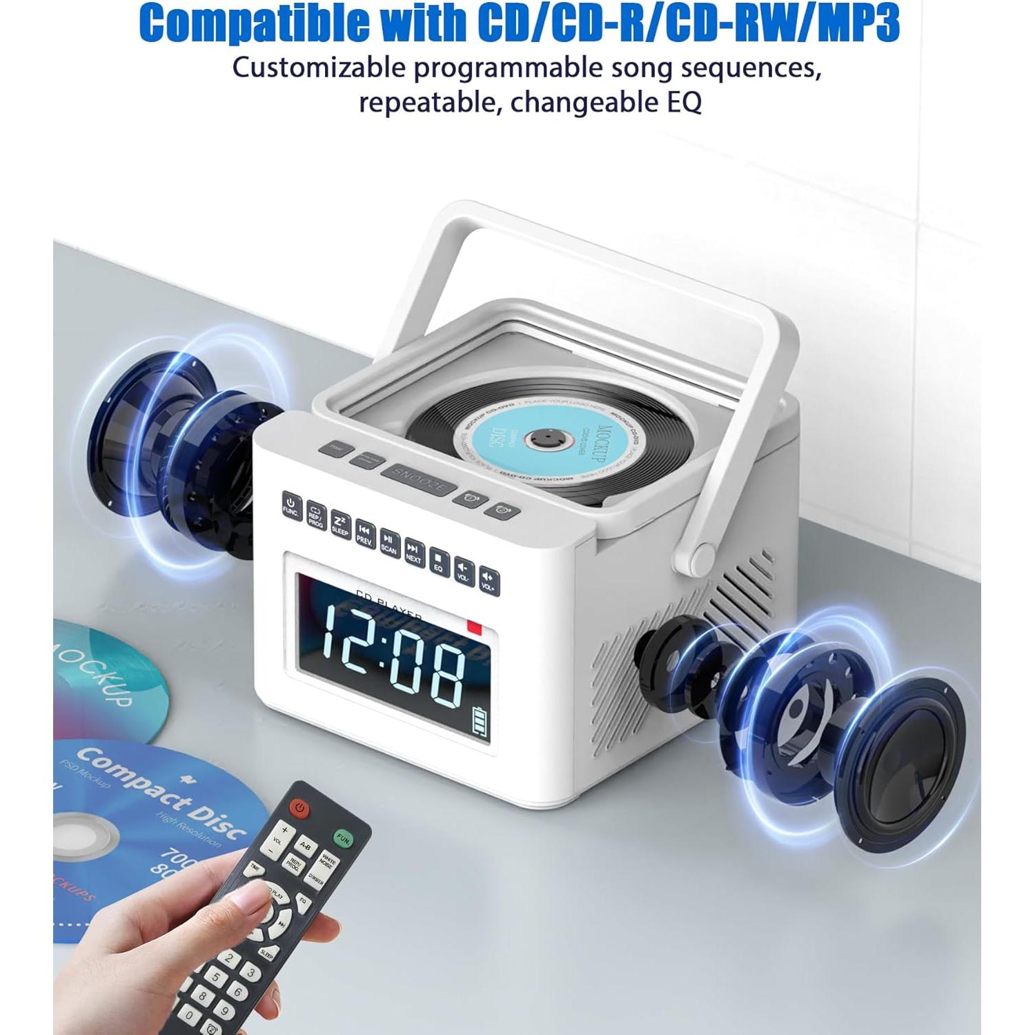 Reproductor de CD Reloj Despertador Greadio GB-W17 Bluetooth