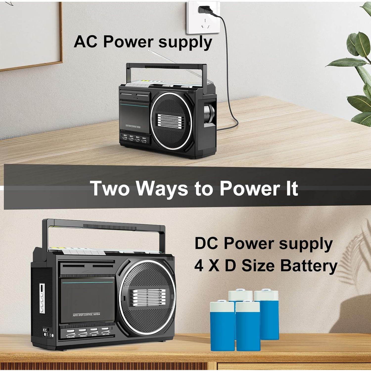 Reproductor de Cassettes Bluetooth Kuephom T1USB - Boombox Retro