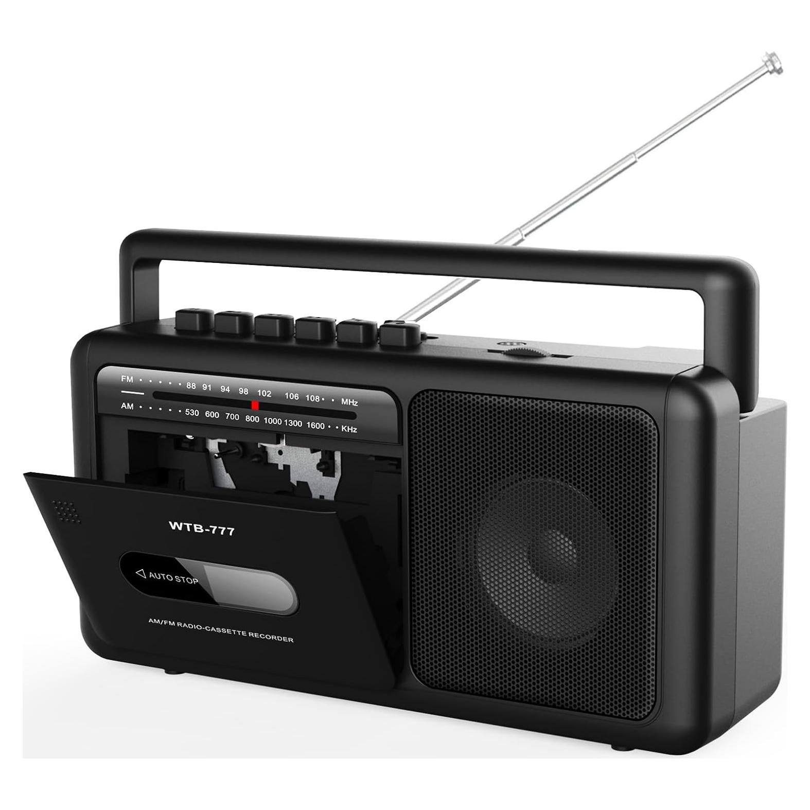 Reproductor de Casete Portátil Boombox WIITHINK Bluetooth USB