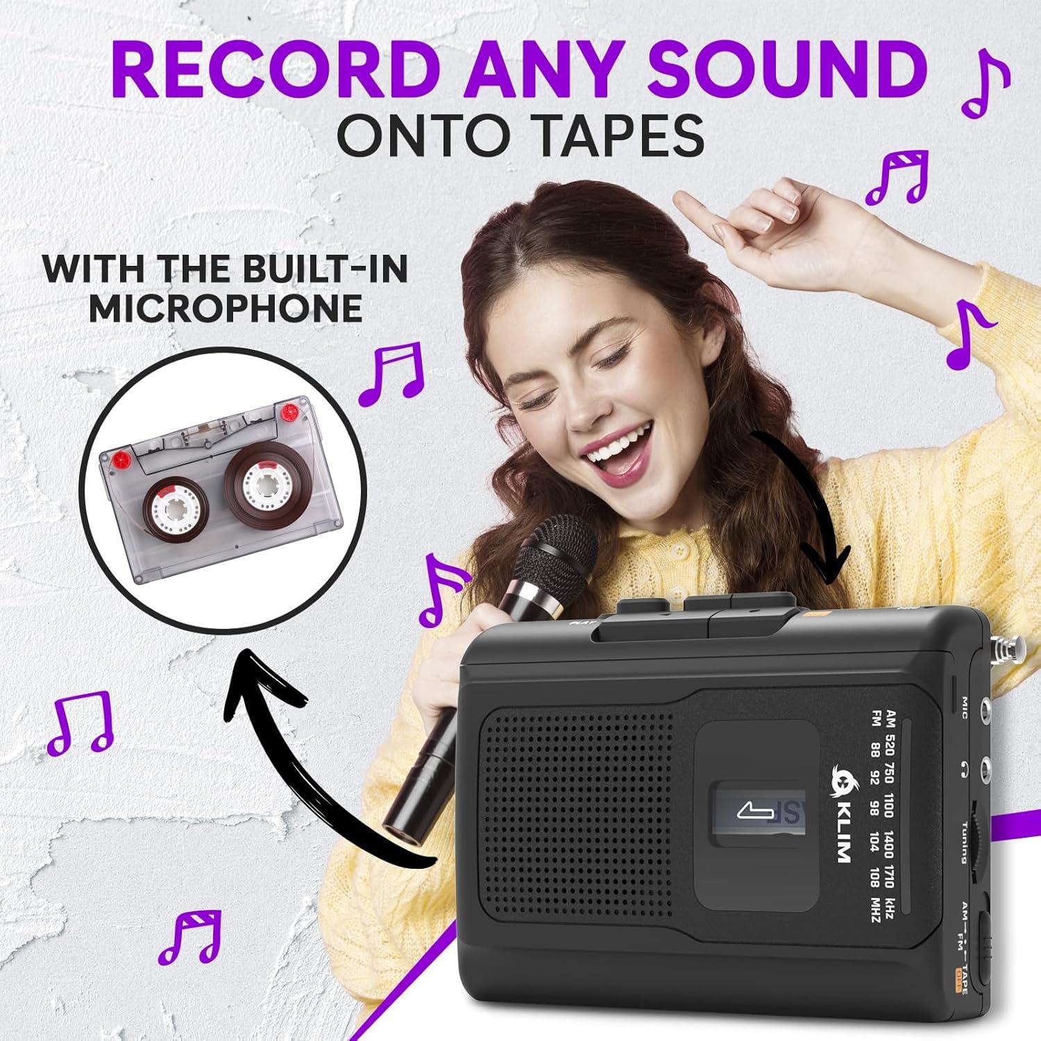 Reproductor de Cinta Cassette KLIM K8 con Radio AM/FM