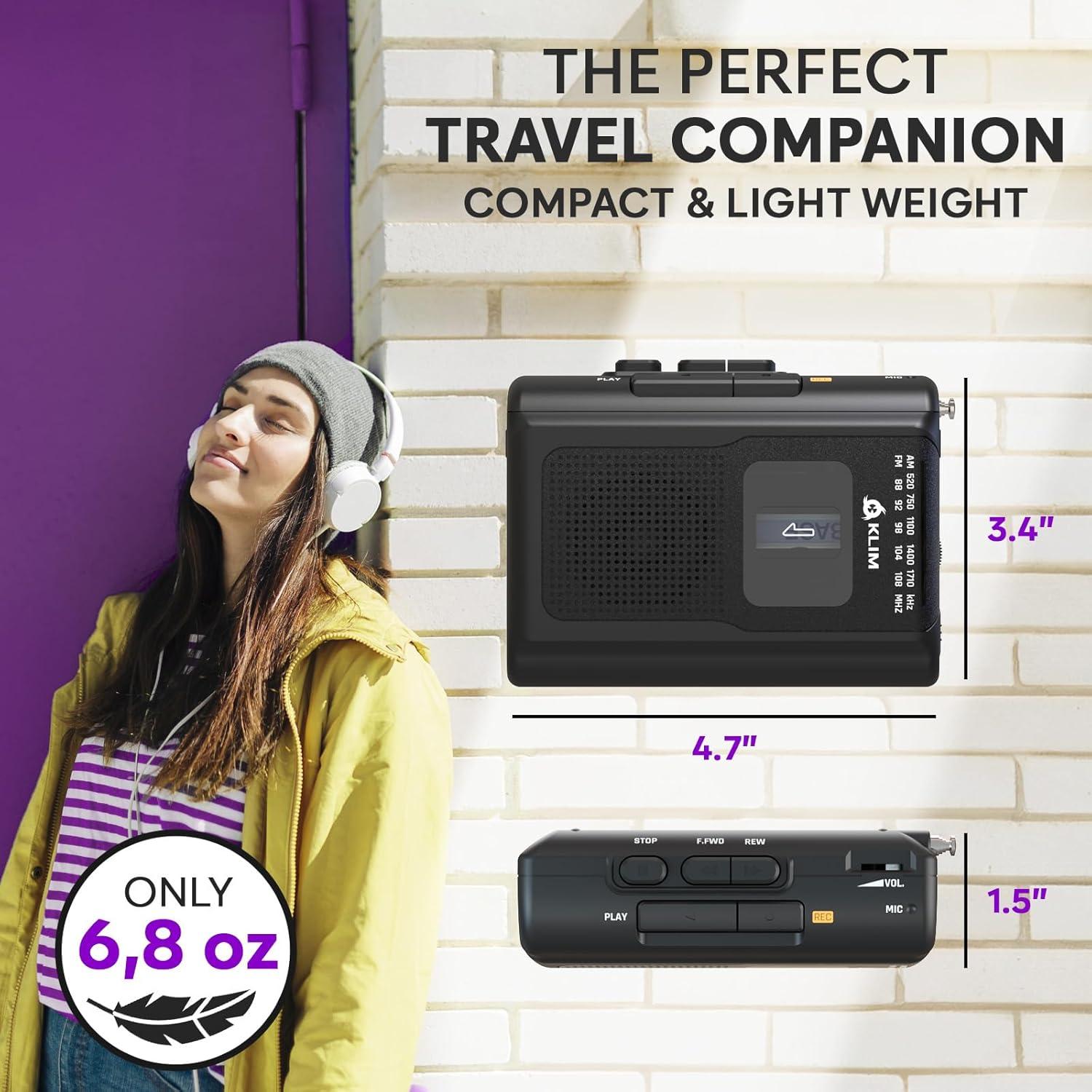 Reproductor de Cinta Cassette KLIM K8 con Radio AM/FM