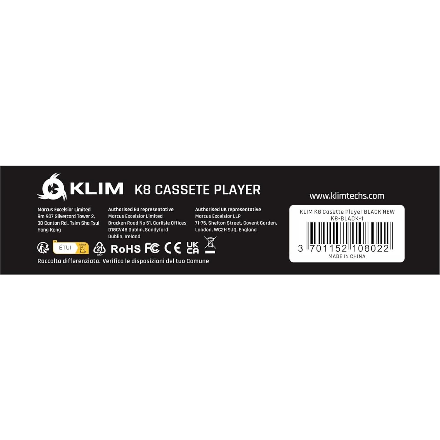 Reproductor de Cinta Cassette KLIM K8 con Radio AM/FM