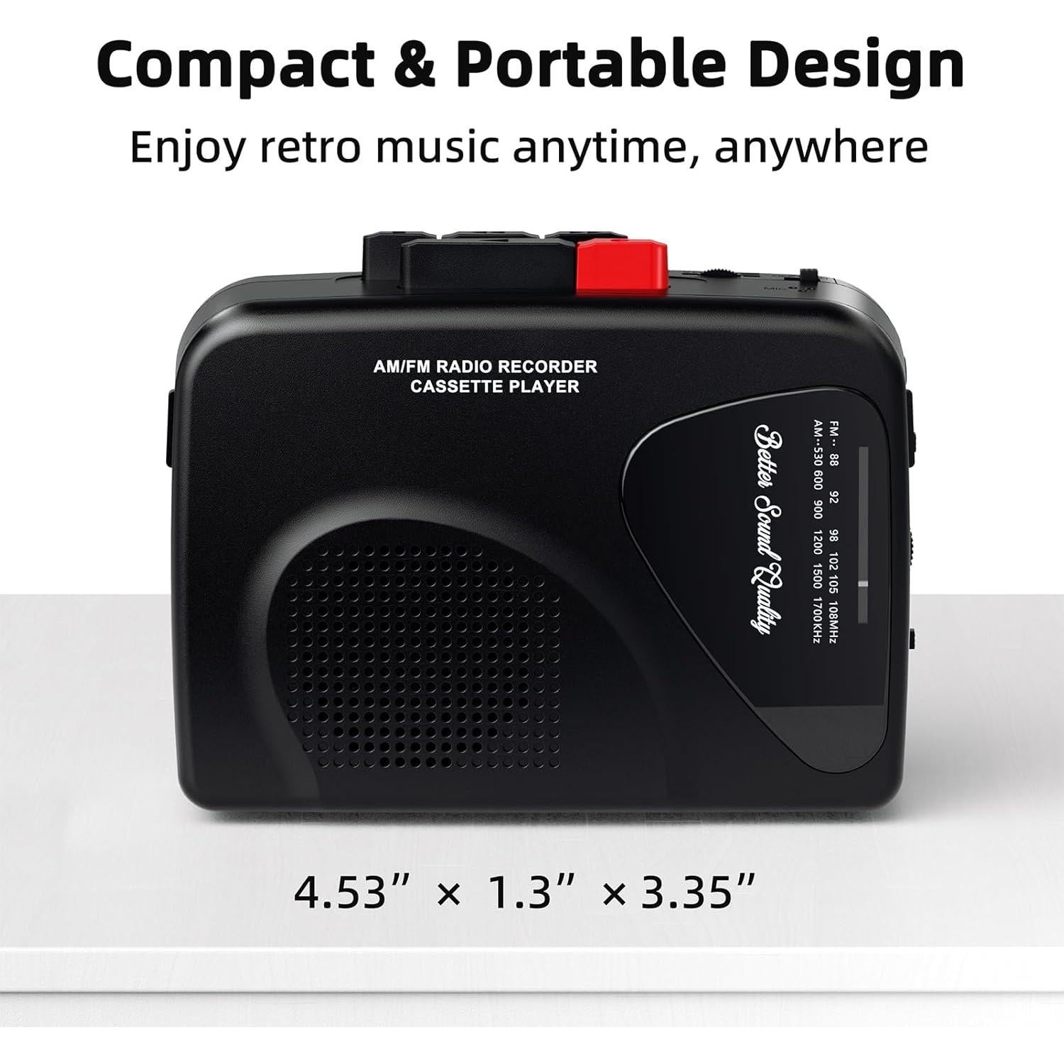 Reproductor de Cinta Cassette Mersoco T201 - AM/FM, Grabador