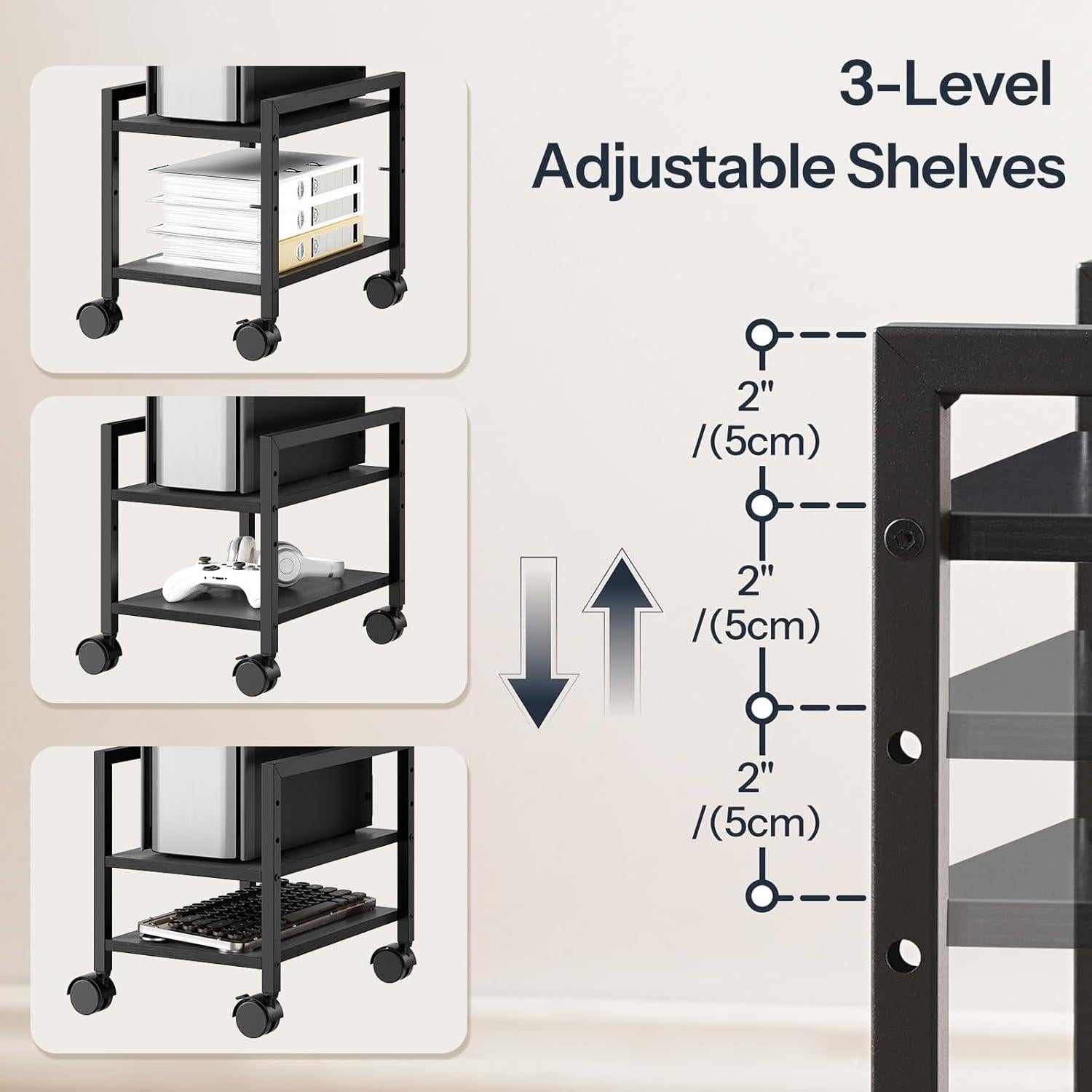 Soporte para Torre de PC HOOBRO BB11CJ01 Ajustable Negro